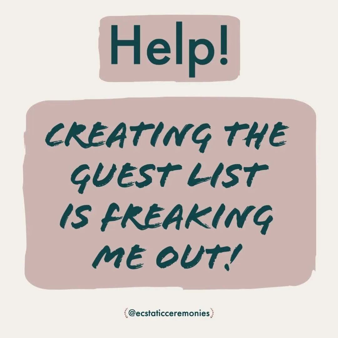 All it took was ten minutes of drafting our guest list before my wife and I began debating whether we should even have a ceremony at all. It was a LOT!

We both wanted to make everyone happy, but the bigger the guest list got, the more stressed we be