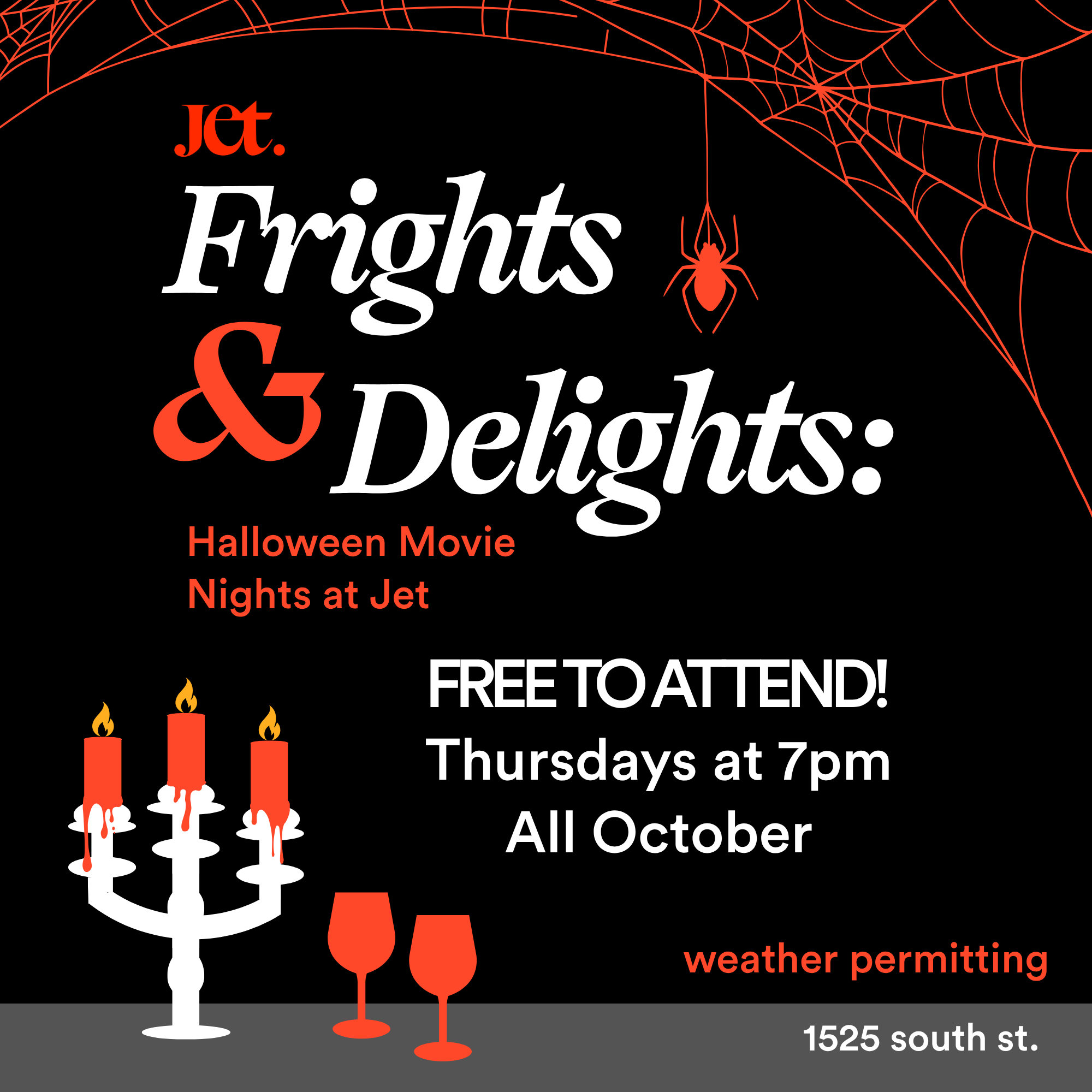 Frights & Delights: Halloween Movie Nights at Jet
