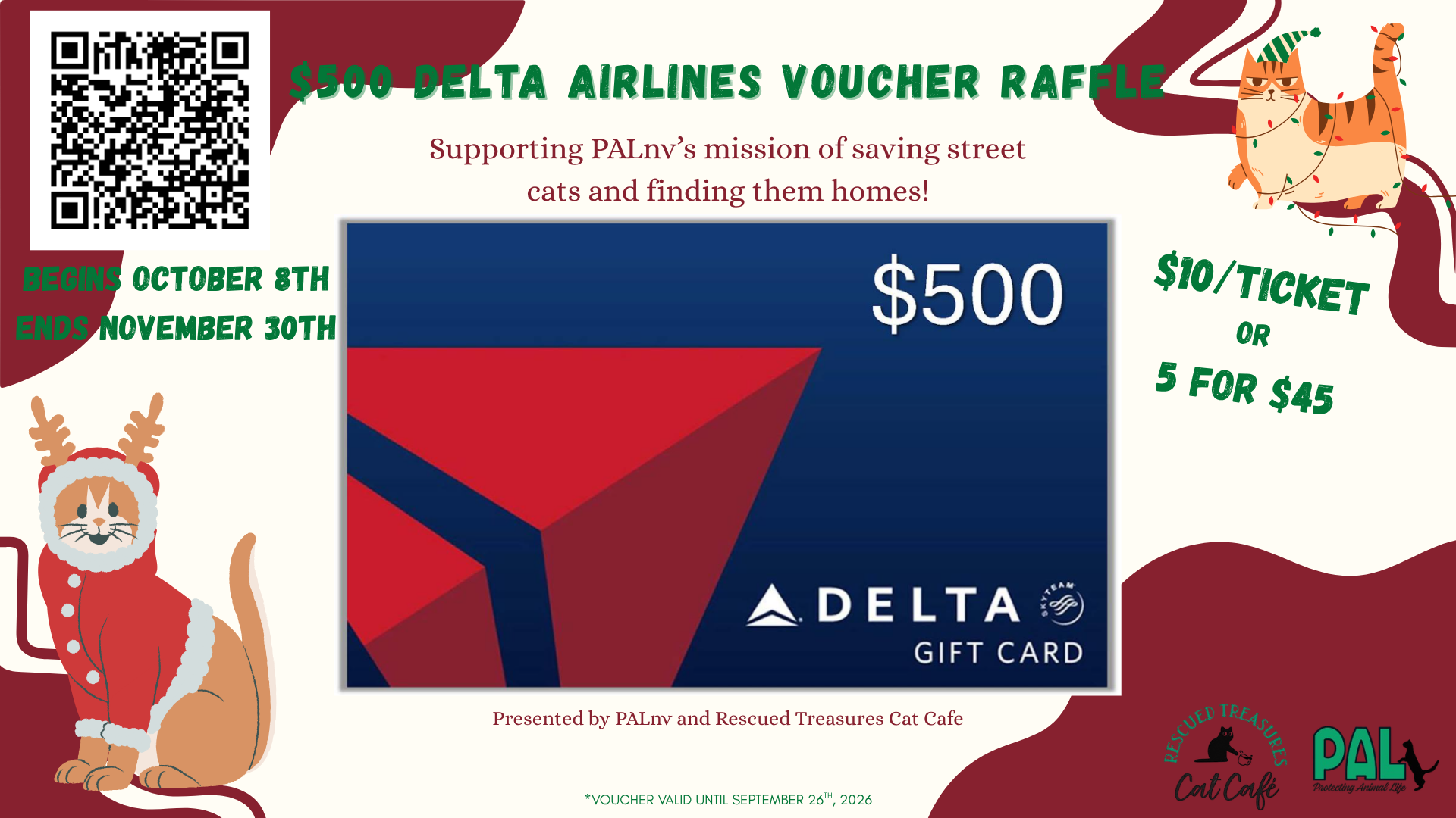 $500 Delta Airlines Voucher Raffle Ends