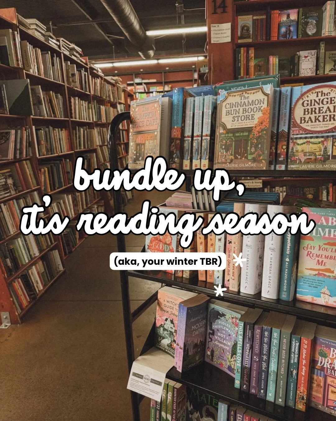 cozy up with a good book as we head into winter! these titles will keep you warm and cozy all winter long whether you like a mystery, a romance, or nonfiction!

(the list can also be used to inspire gift giving, if needed 👀)

what would you add to t