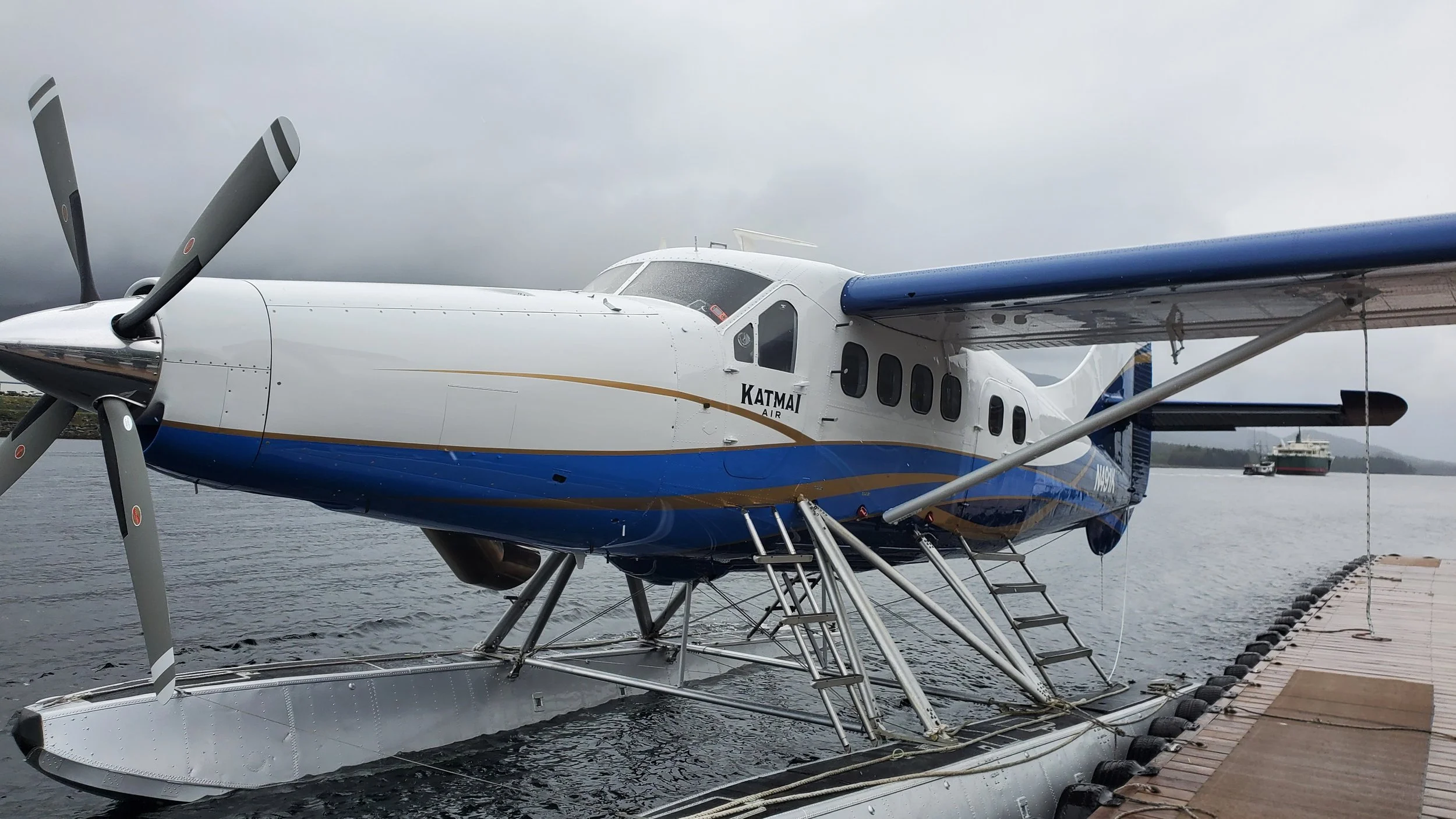 Turbine Otter back to Anchorage following paint and interior.