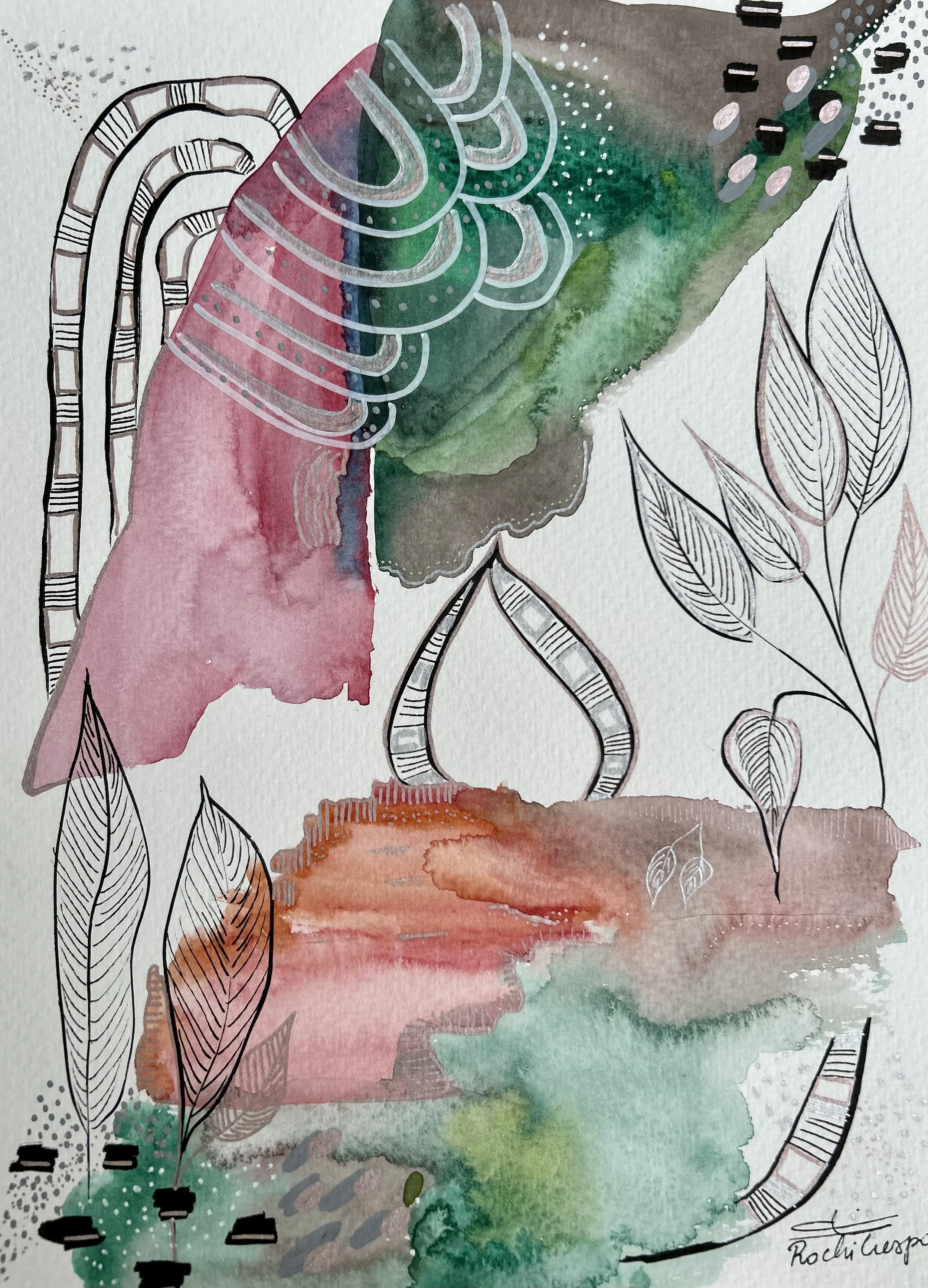Primavera IV -  - 9” x 12” - 216 usd