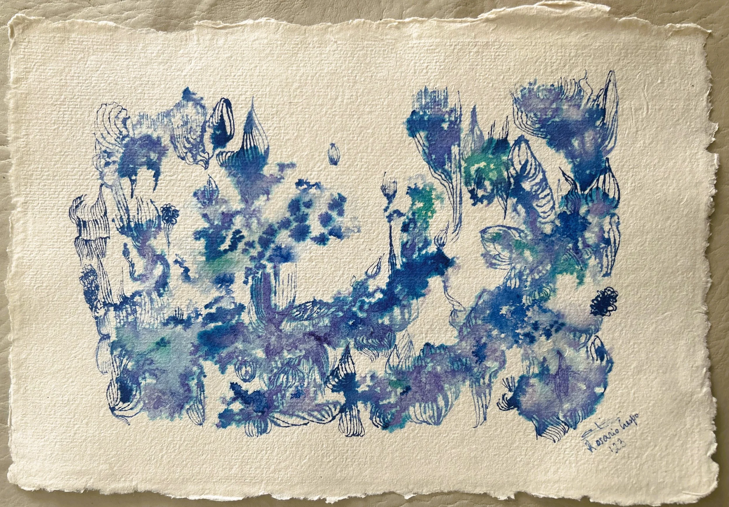 In Deep X - 7.5” x 11.5”. - 129usd