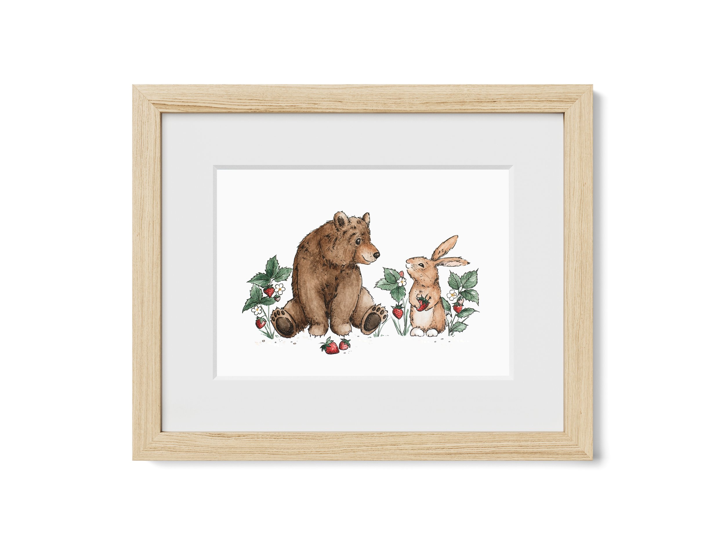 Bunny & The Bear: Berry Patch Print