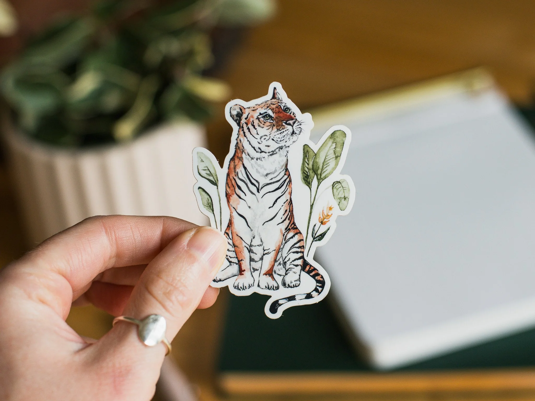 Hello Tiger Sticker