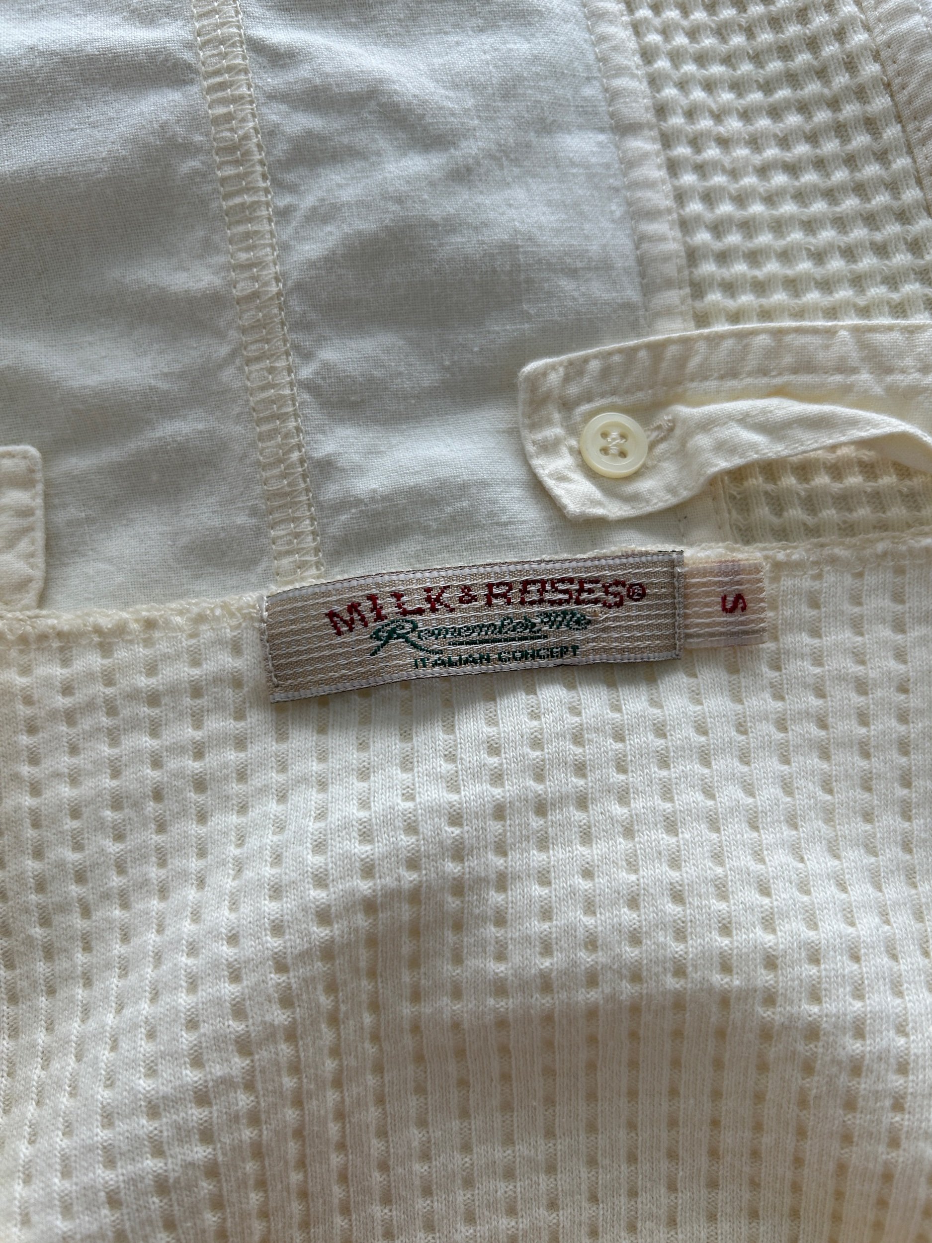vintage Milk and Roses label
