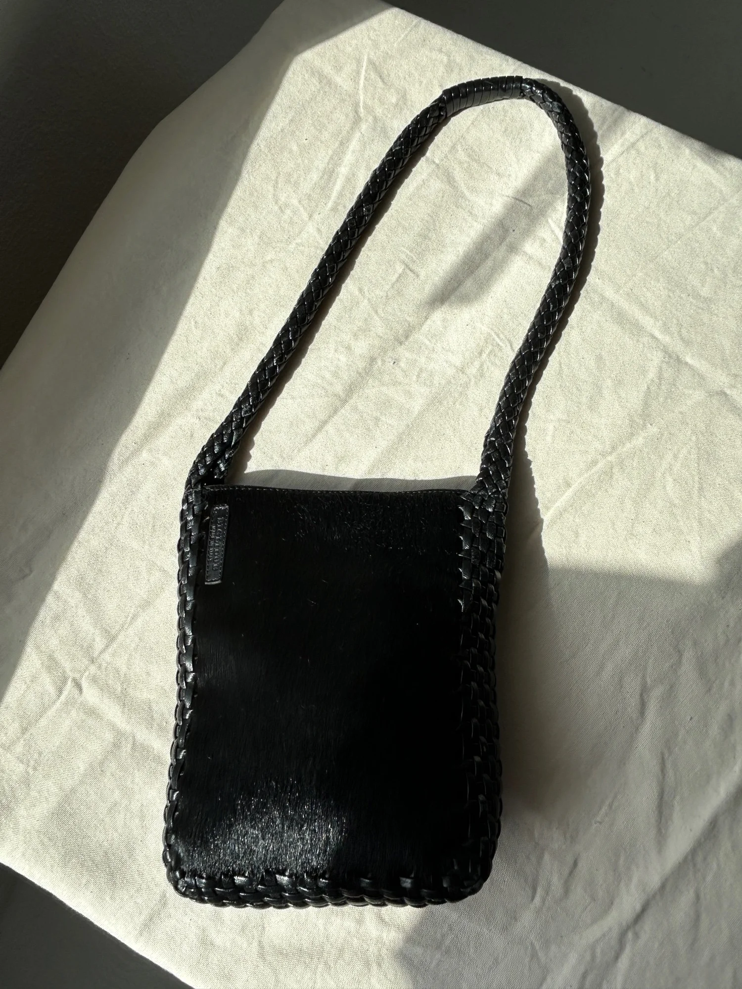 Italy pony hair bag — Horizons Vintage Vintage 1960’s Black Pony Hair Handbag main image 1