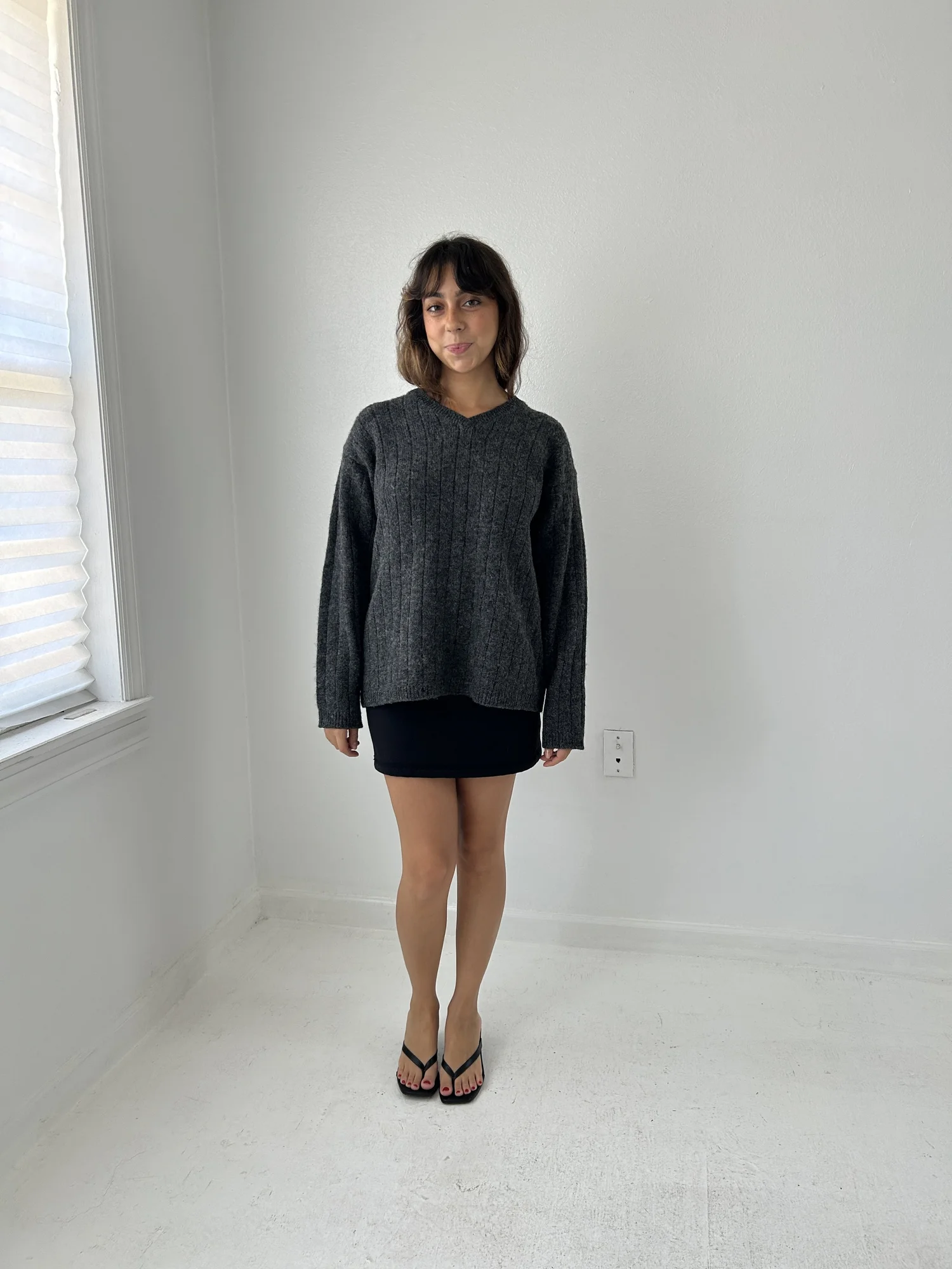 美品9090 Tech Nylon Pullover Charcoal Gray 9090 Tech Nylon Pullover 
