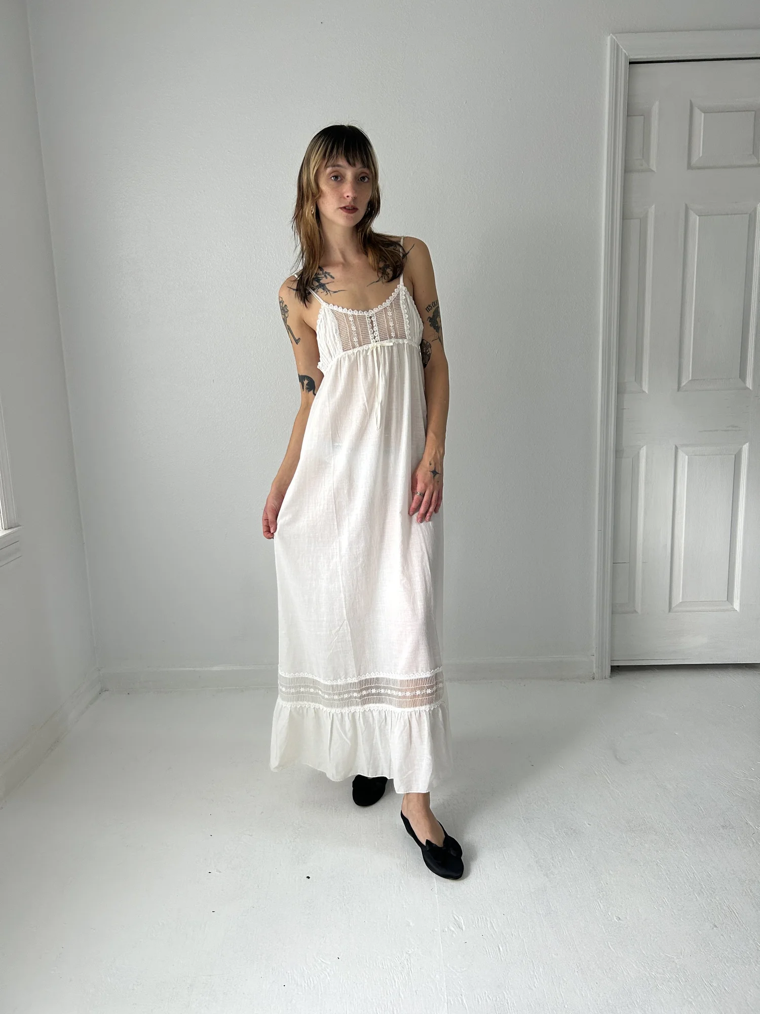 Christian Dior LINGERIE レース スリップ ワンピース Vintage Christian Dior Lingerie Nightgown Maxi Long Slip Dress NWT