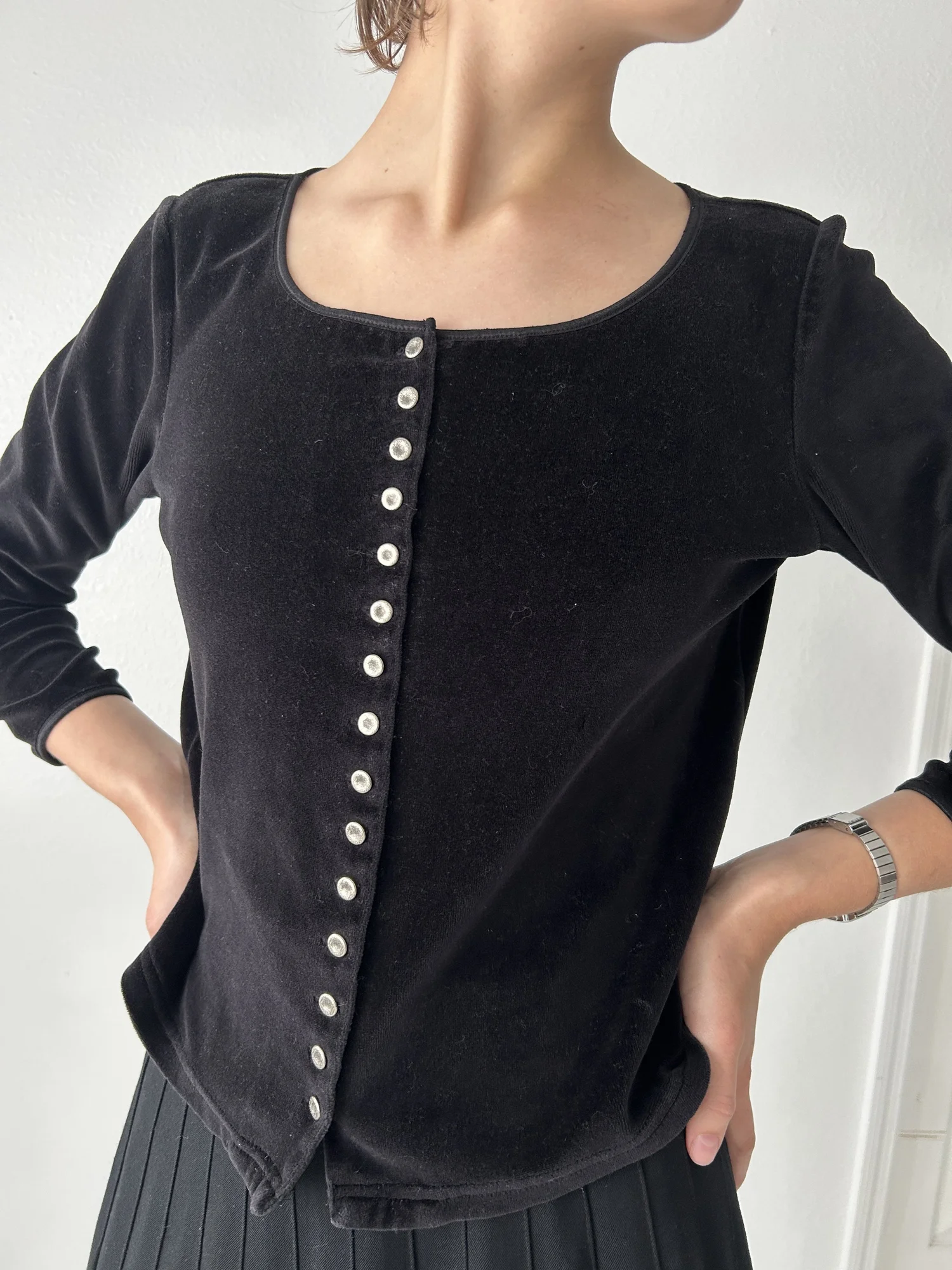 トップス and mary Elf button knit tops ANDMARY】Elf button knit tops