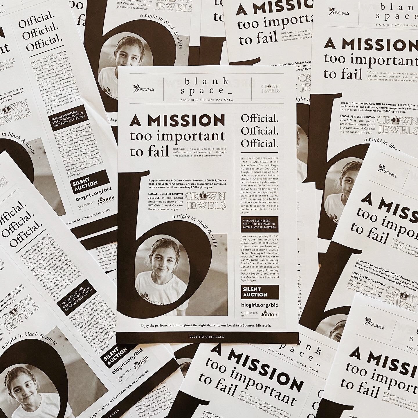 A mission too important to fail. Program design for @biogirlsinc 2022 Gala!