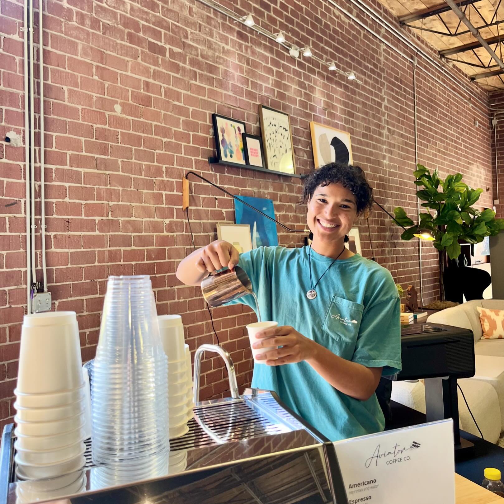 Meet one of our Baristas, Juliynne! Juliynne is an experienced Barista and recently joined the Aviator Flight Crew in March. Her go-to drink is a lavender latte! Her favorite show is Breaking Bad. When she&rsquo;s not crafting the perfect coffees, yo