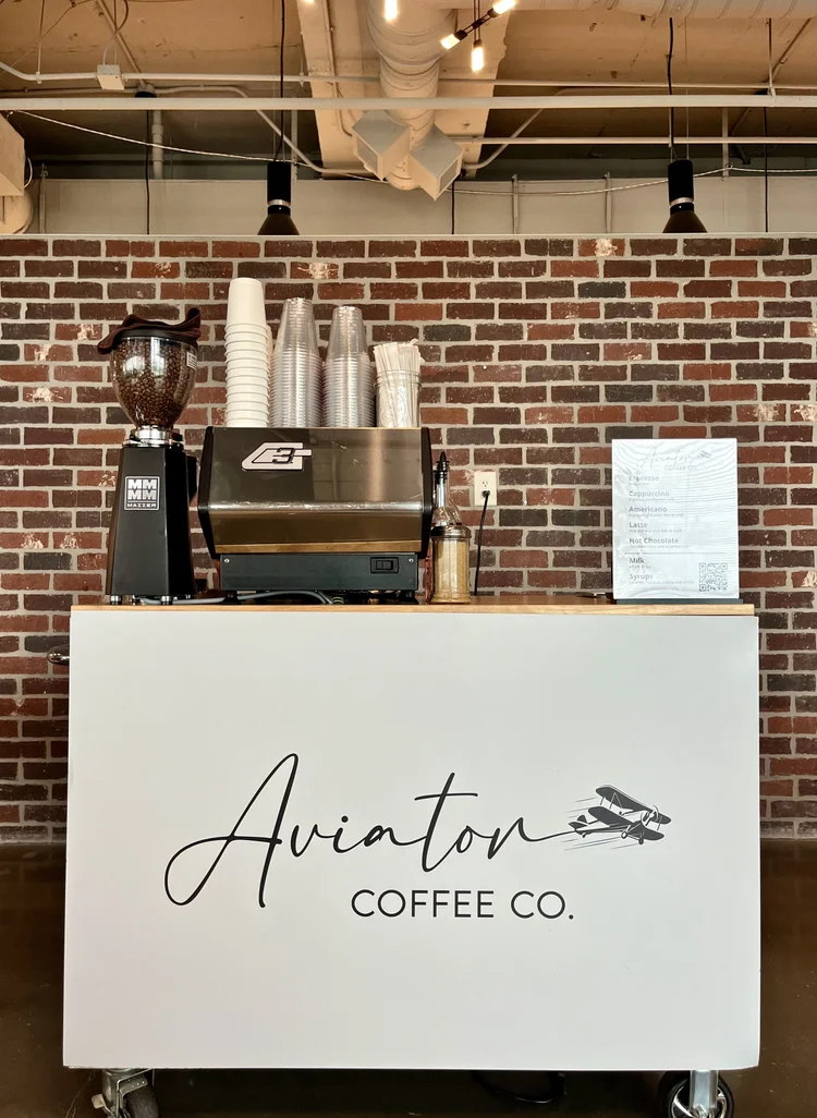 Aviator Coffee Co. mobile coffee cart and team in Atlanta, GA