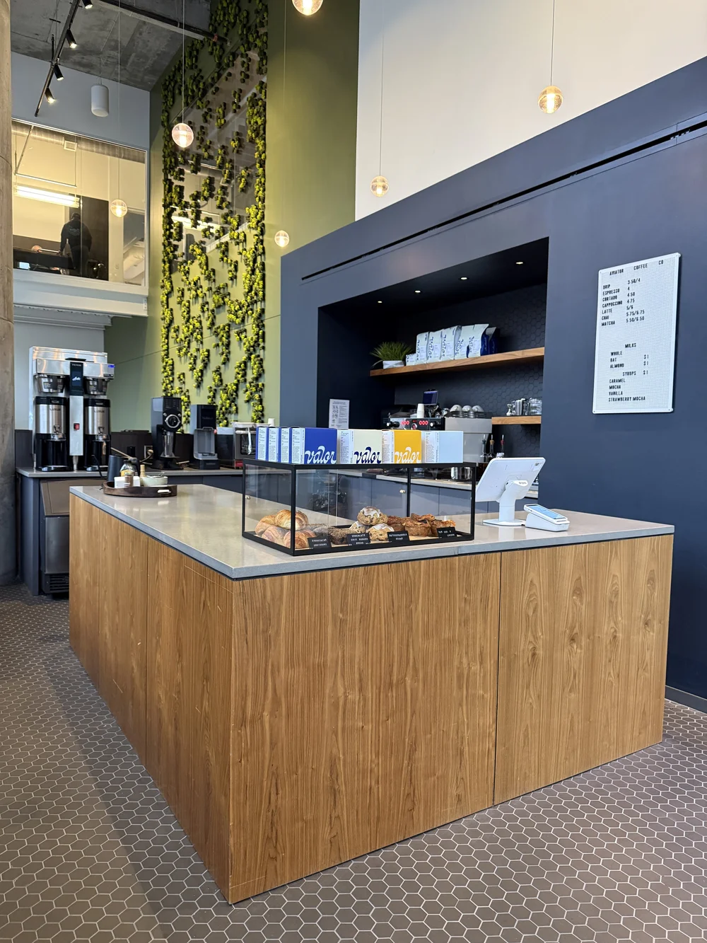 Inside the Aviator Coffee shop in downtown Atlanta