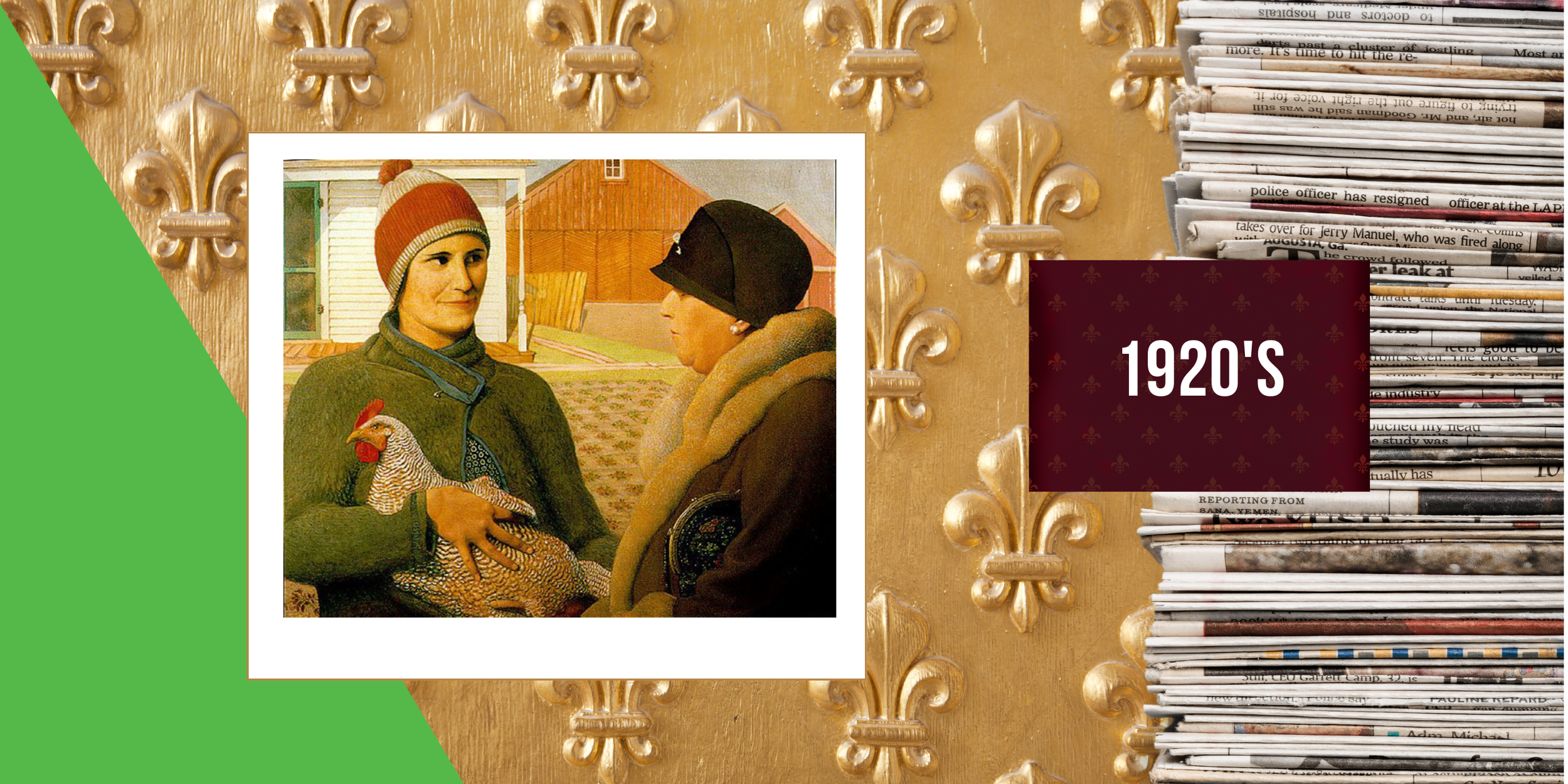 1927 - Carnegie-Stout Public Library acquires Grant Wood’s “The Appraisal” and “Victorian Survival”