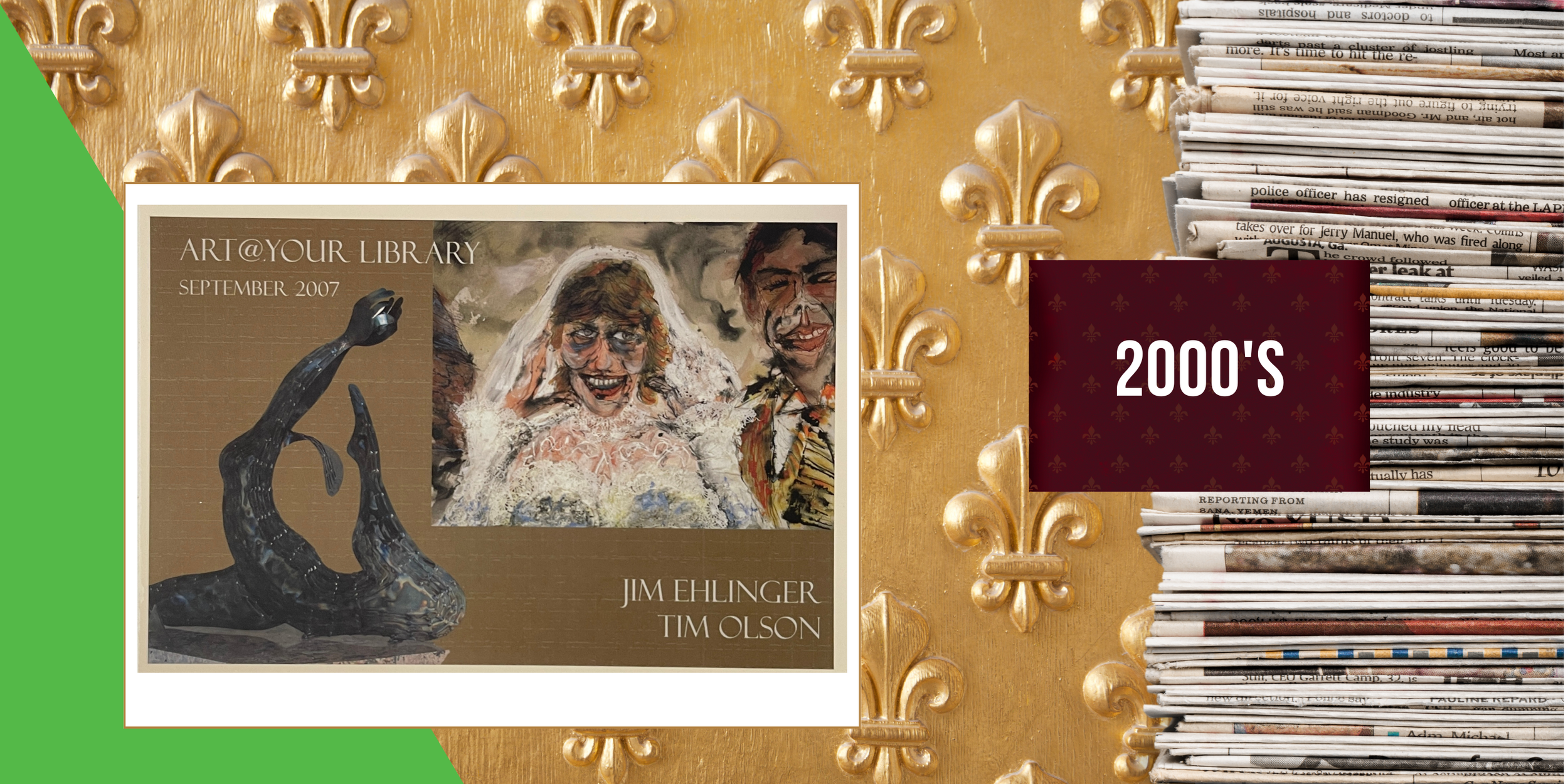 2007, September 7 - Jim Ehlinger and Tim Olson exhibit at Carnegie-Stout Public Library for Art @ Your Library