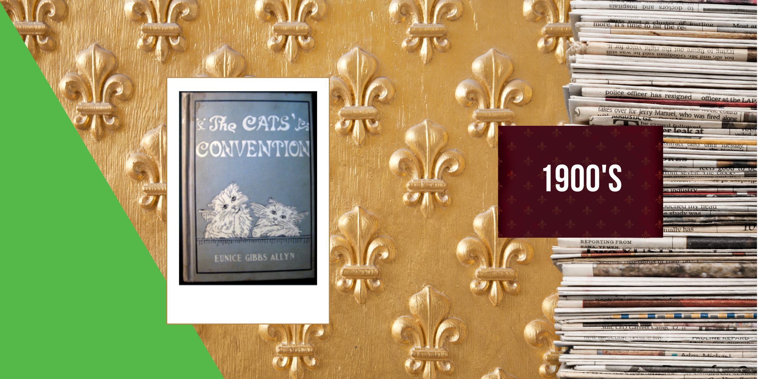 1909 - Eunice E. Gibbs Allyn publishes The Cats’ Convention, featuring her drawings of cats