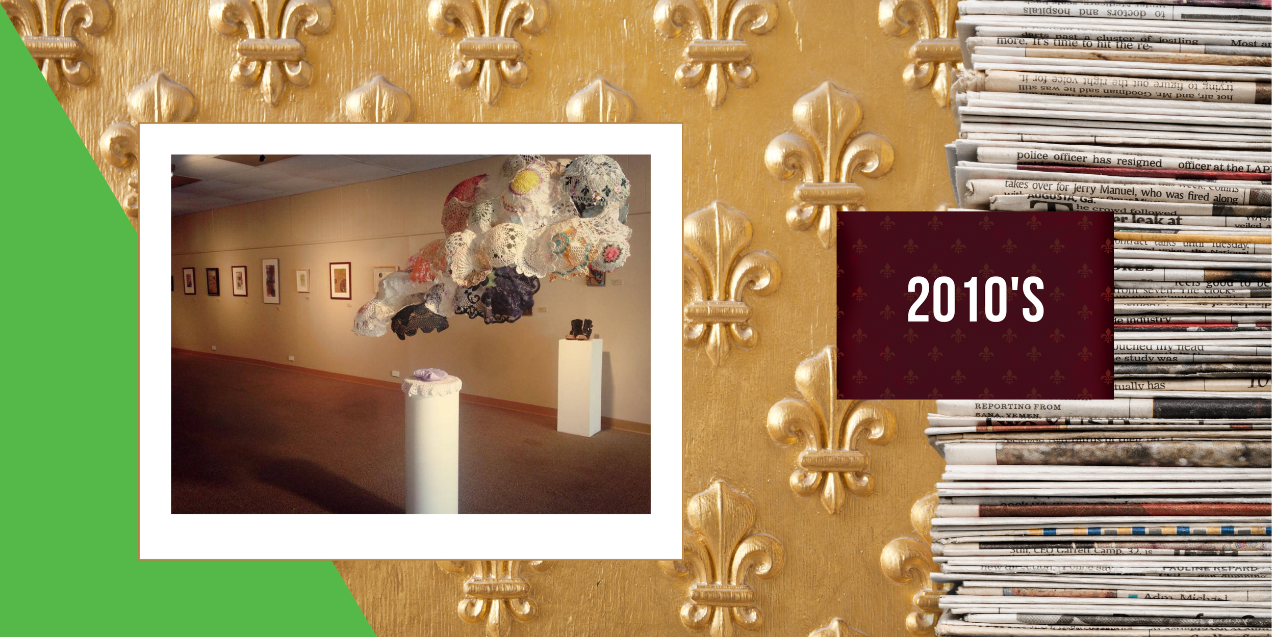 2014, March 2 - RE:PURPOSE, a group exhibit of recycled art opens at the Dubuque Area Arts Collective (DAAC)