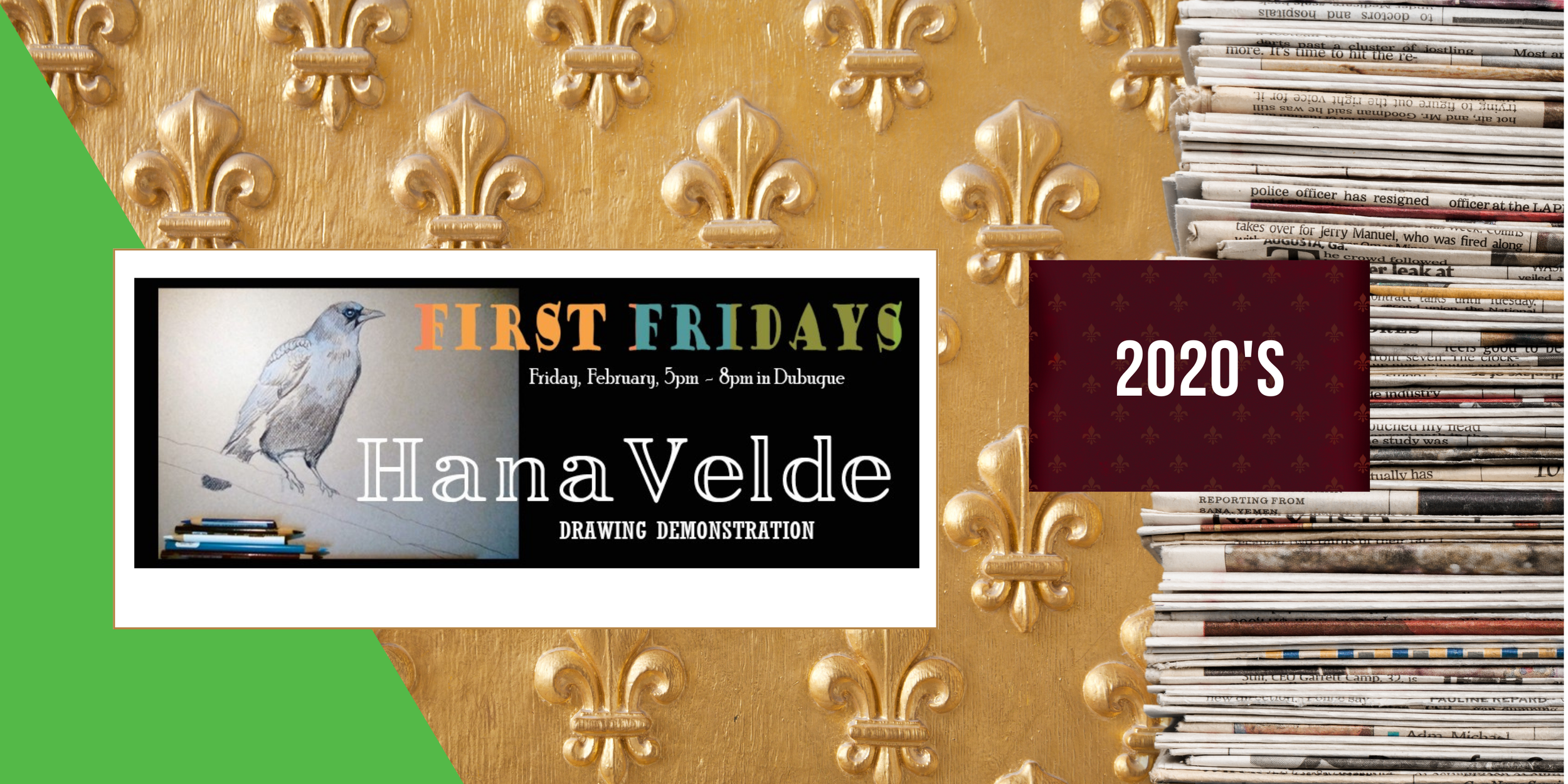 2020, February 7 - First Friday Drawing Demonstration by Hana Velde at Outside the Lines Gallery