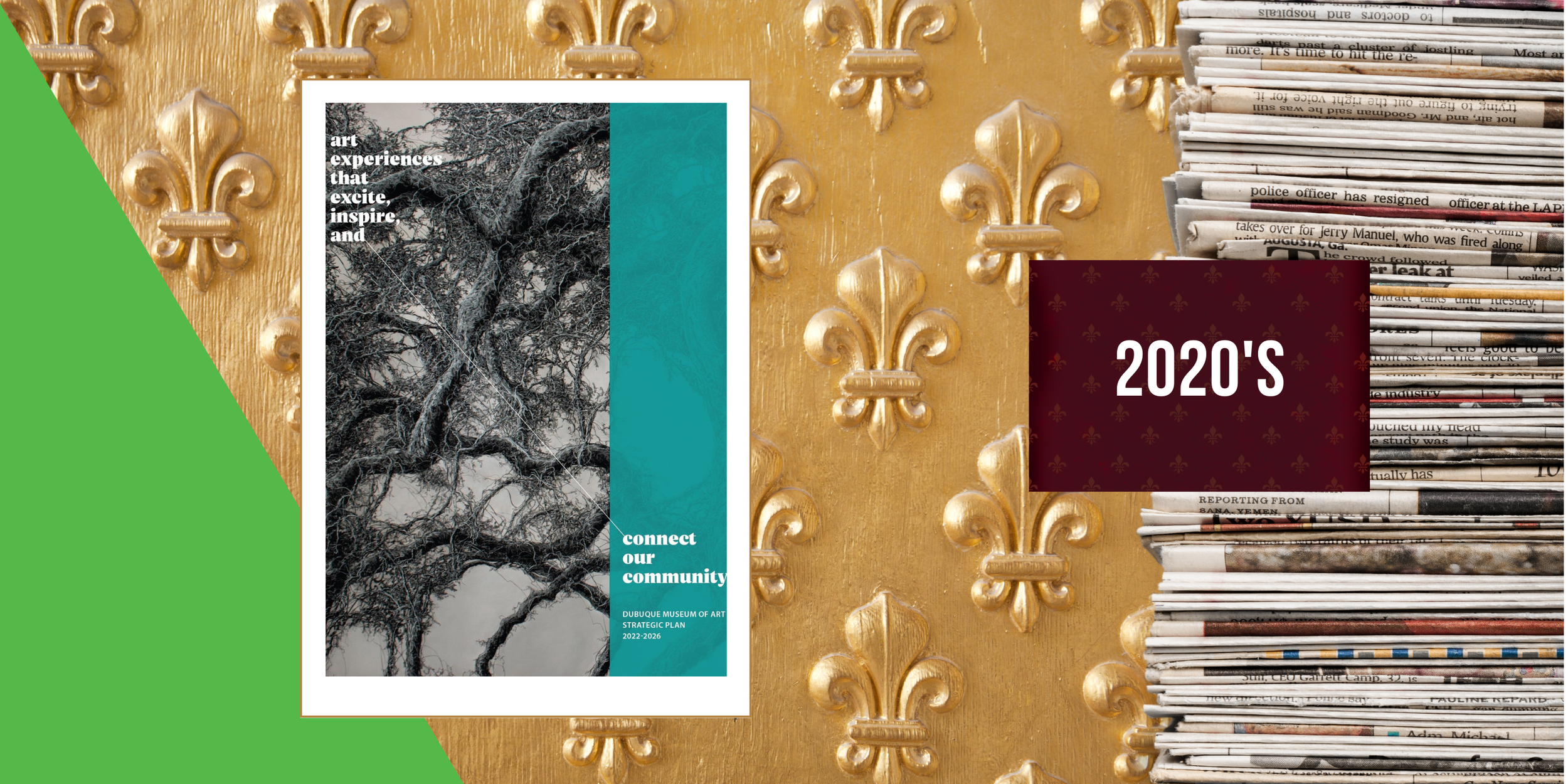 2022, March 5 - Dubuque Museum of Art celebrates the acquisition of Tangled Oaks by Ellen Wagener.