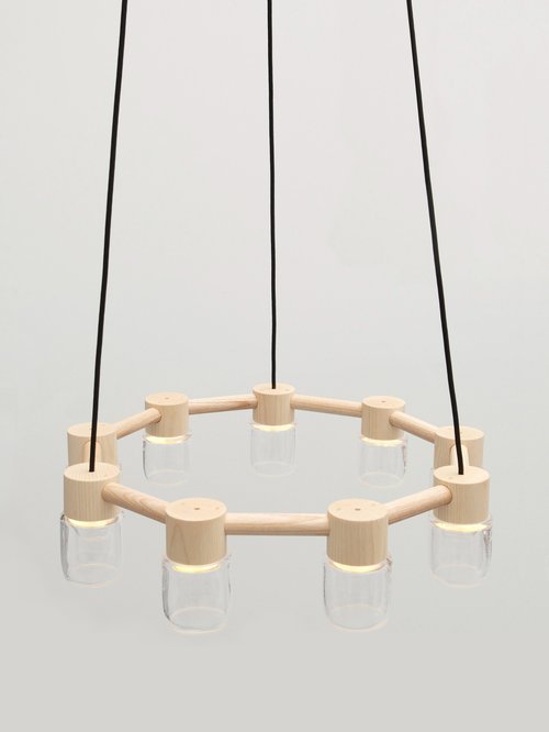 Circlet Chandelier Natural Clear by Grain