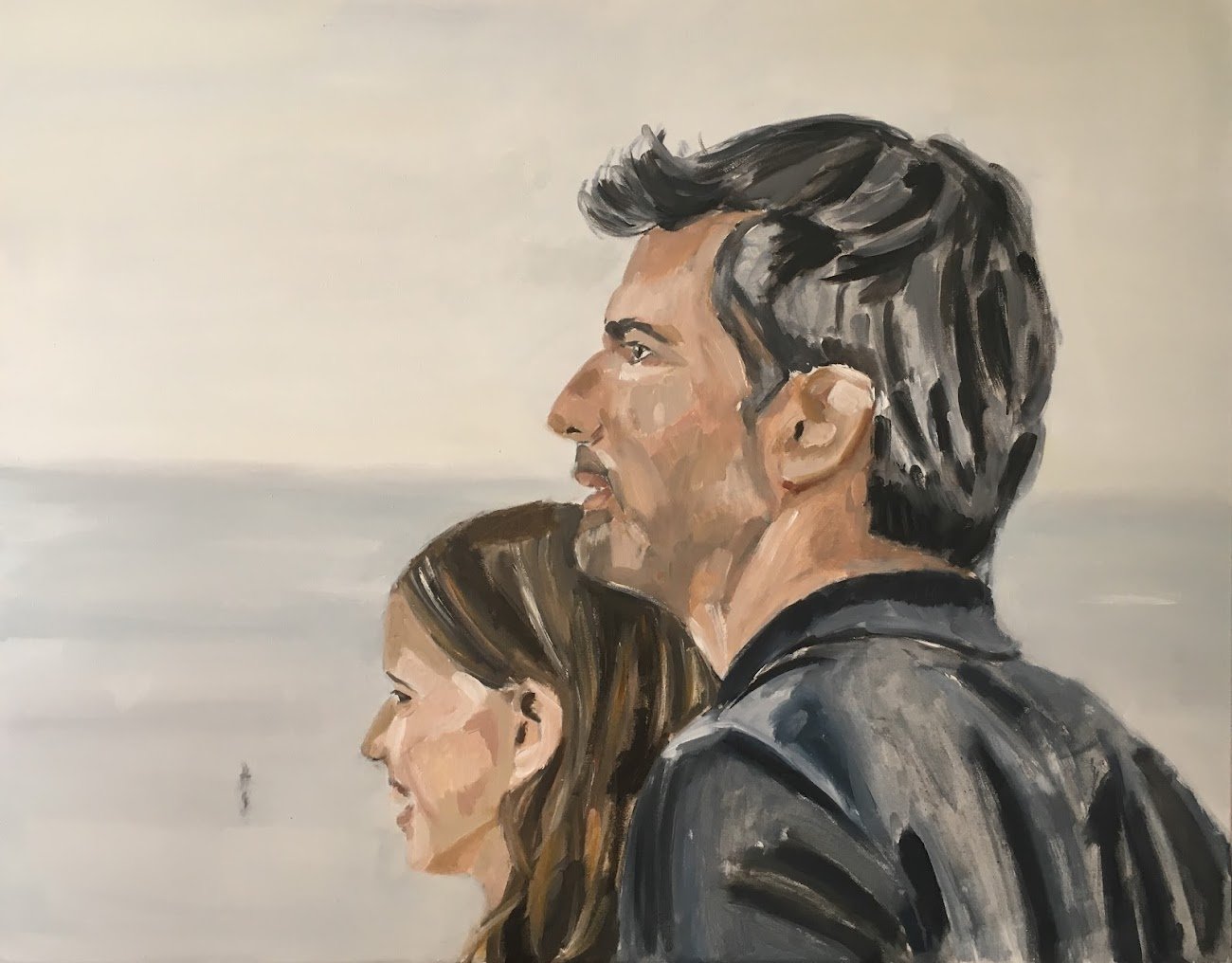 "Staring at the Pacific".
Oil on Canvas,
48"x36"