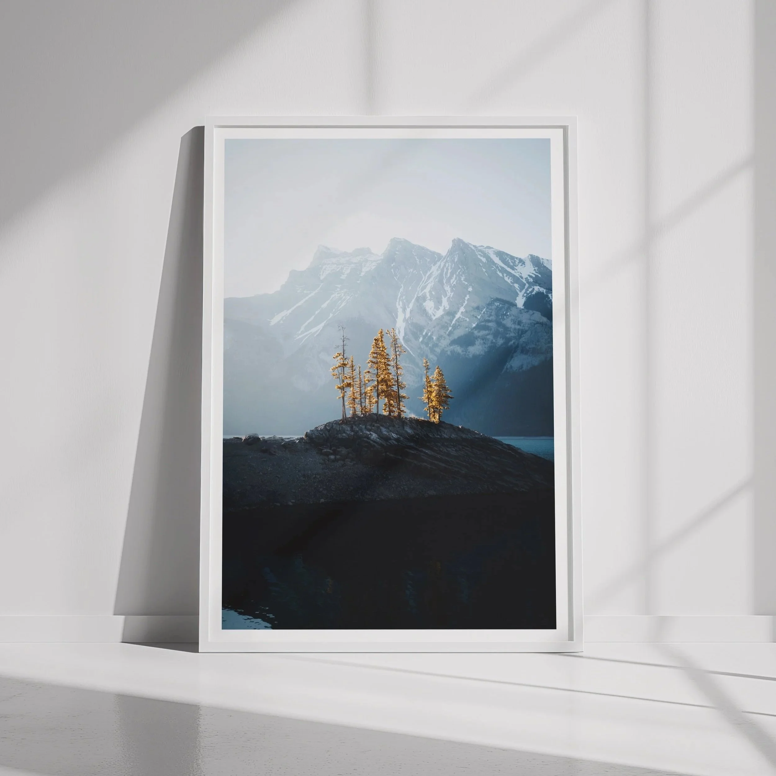 "Solitude" — fine art landscape photograph of Lake Minnewanka in Banff National Park by Alex Mack, available as a signed limited edition print