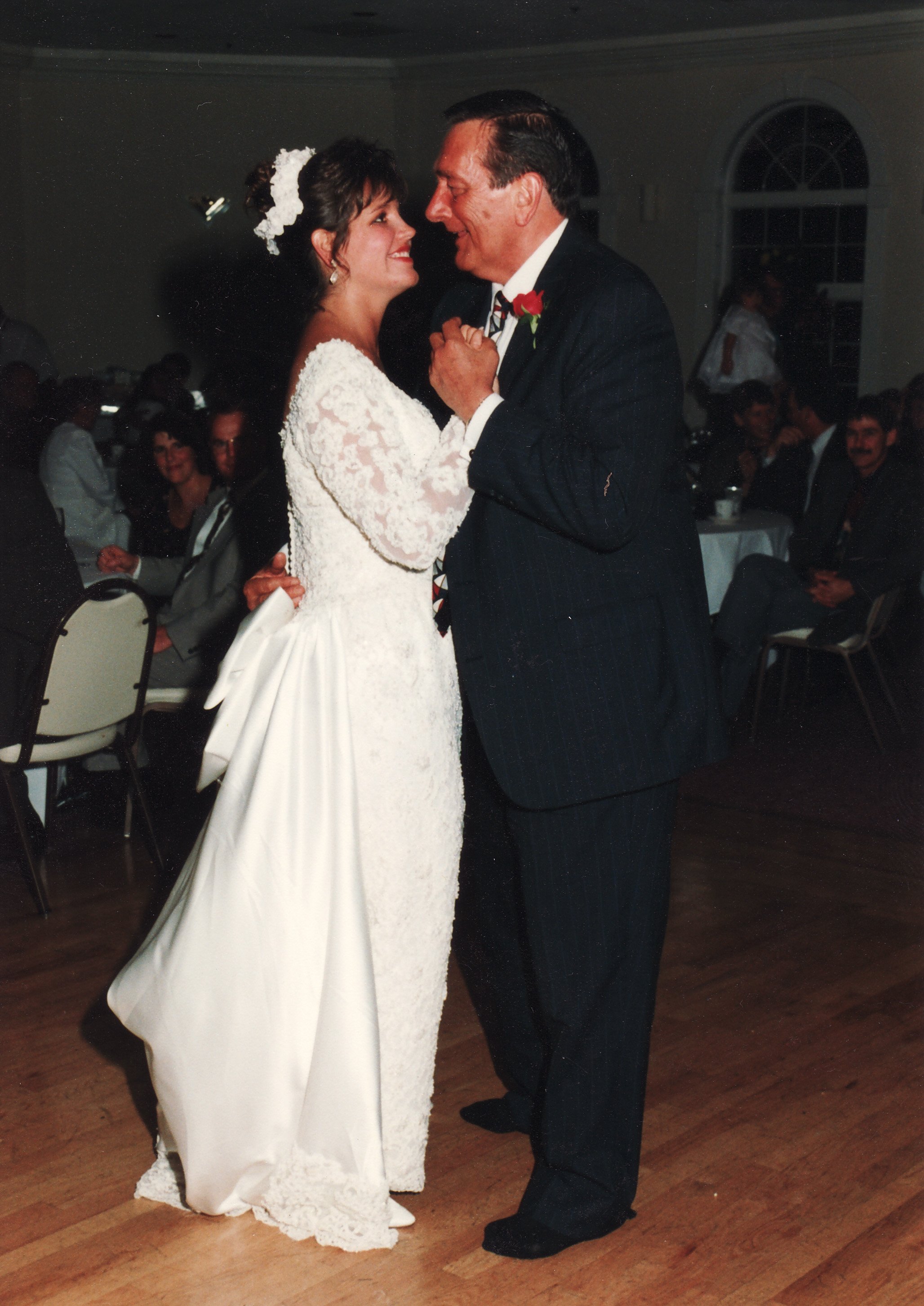 Laurette and her father dancing