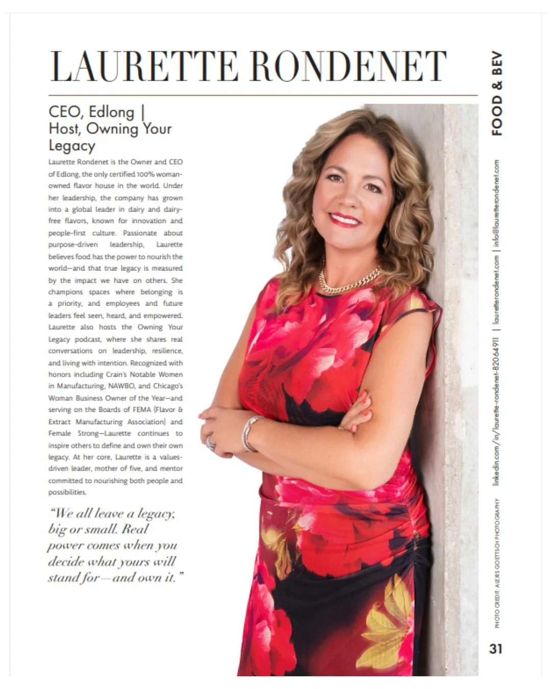 Like it or not, we&rsquo;re all building a legacy&mdash;every day, in the way we lead, love, and lift others up. Honored to be featured in @theknowwomen Chicago among so many powerful, purpose-driven women who are owning theirs. 

 #OwningYourLegacy 