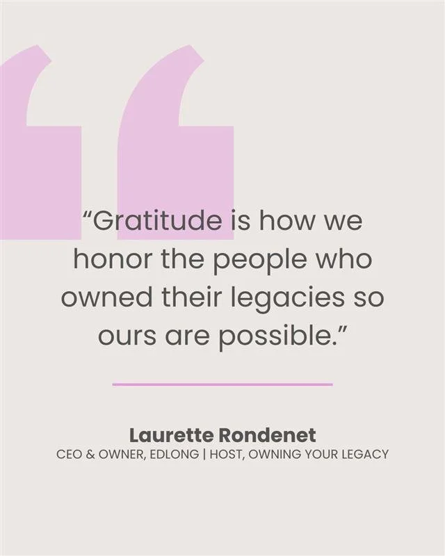 Grateful for the people, the purpose, and the chance to keep building something that nourishes others. 

What (or who) are you grateful for today?
 
#OwningYourLegacy #Gratitude