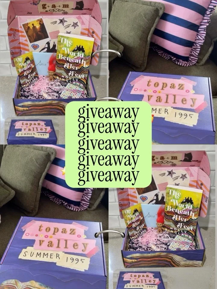 Giveaway time! To celebrate and thank everyone who has preordered their copies of The World Beneath Her Feet! 

The prize: the winner will receive a one-of-a-kind The World Beneath Her Feet Memory Box, including a personally annotated copy of my nove