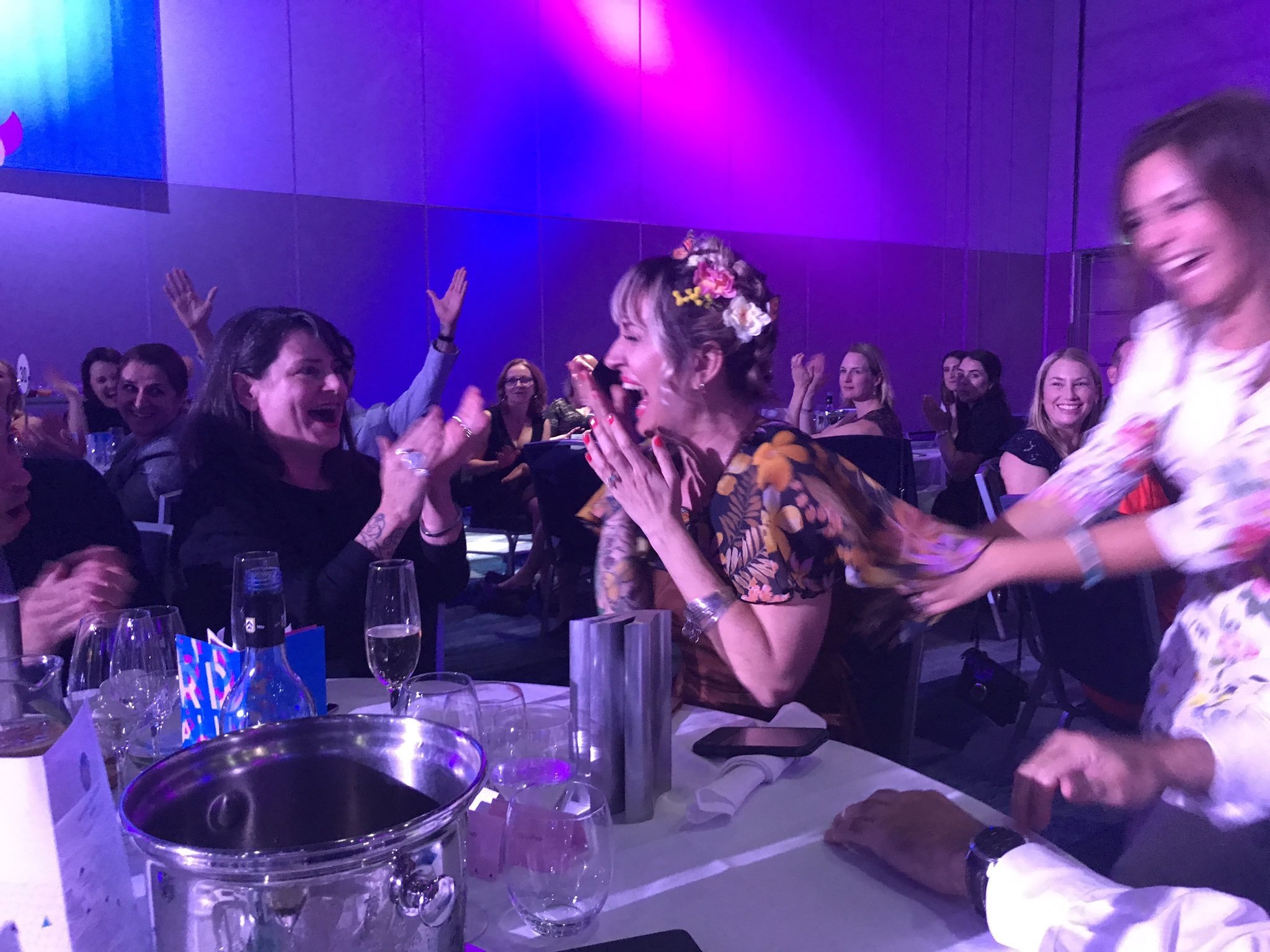 Two seconds after my name was announced as winner.