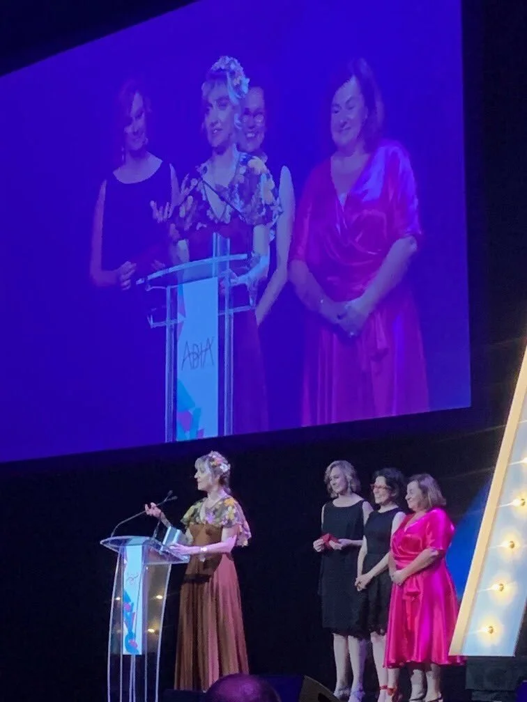 Annabel Crabb's smile behind me has become my favourite part of these speech photos.