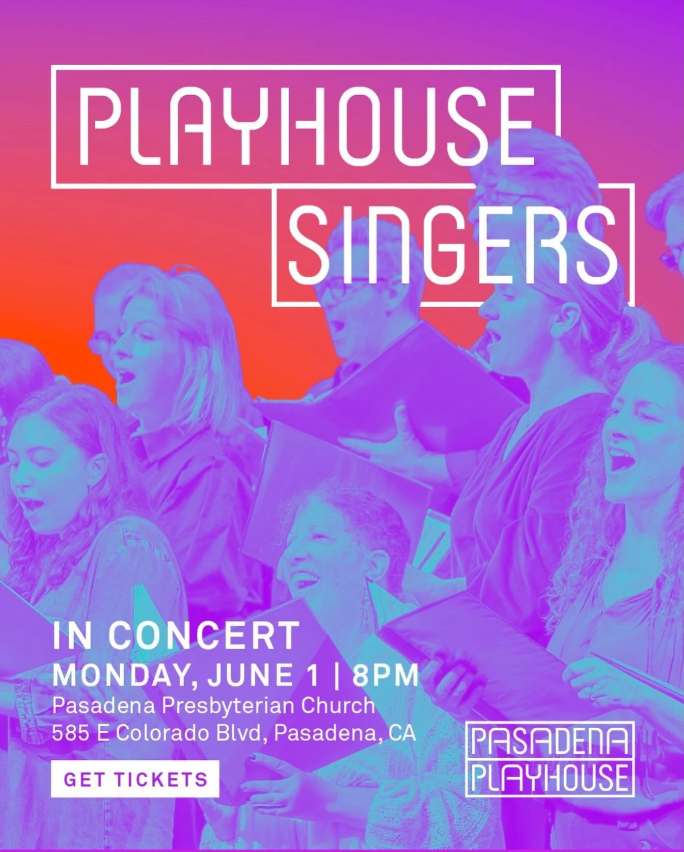 Join me for an incredible night of music with @pasadenaplayhouse Playhouse Singers in concert! Monday, June 1st at 8 pm. Tix in bio