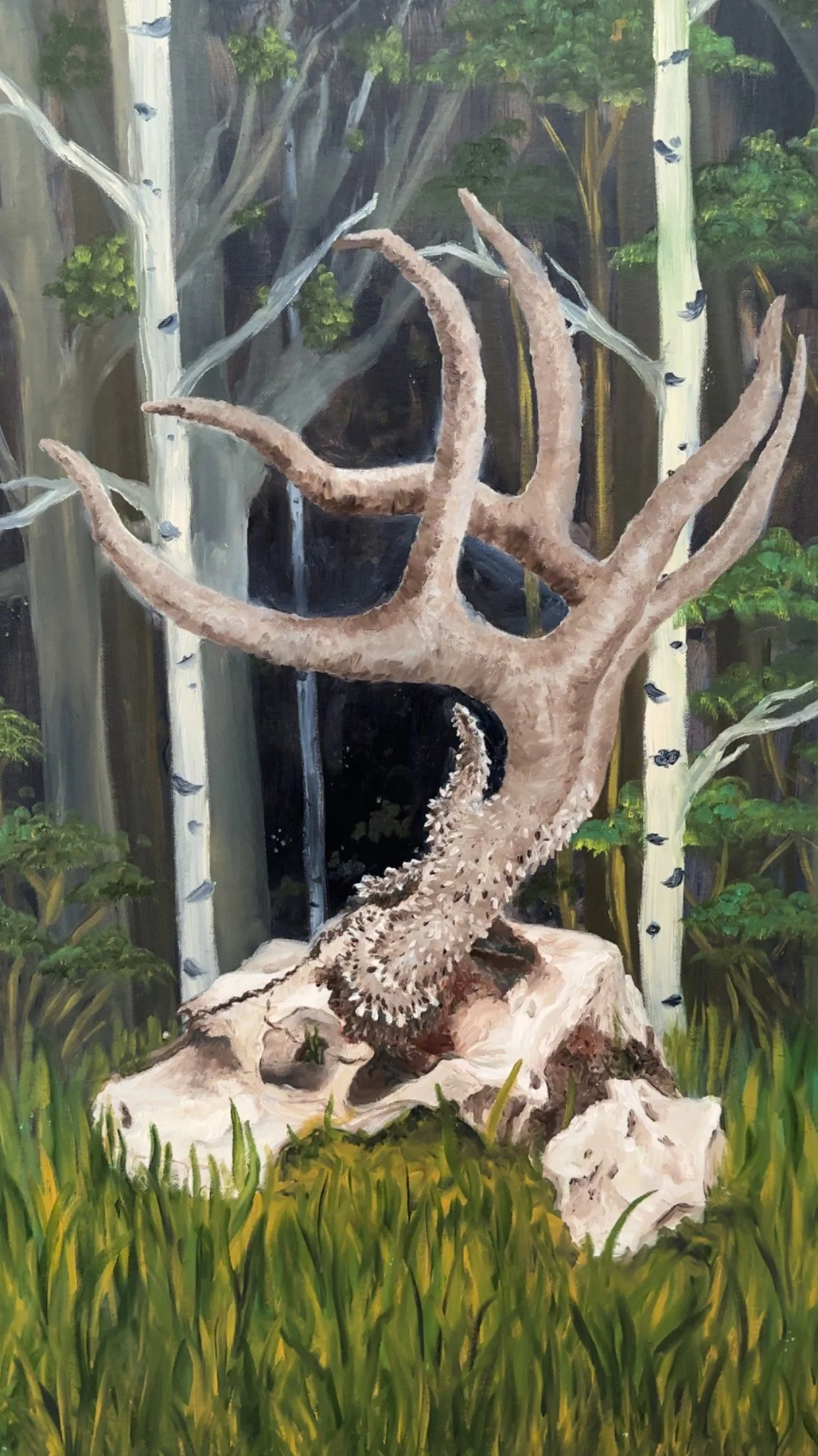 "Spring: Remembering Winter" 2026, Oil on Canvas.