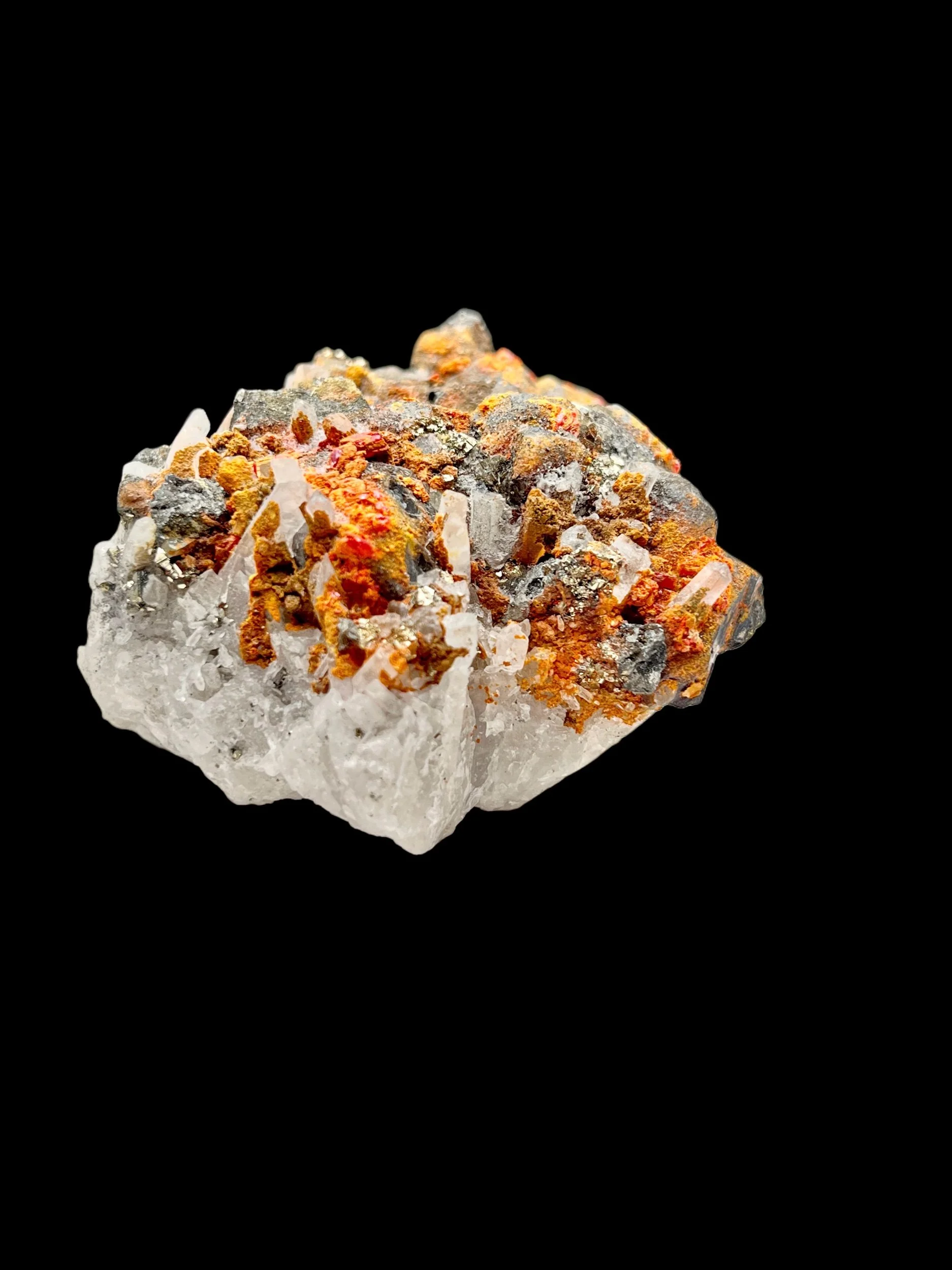 collector mineral specimen realgar quartz galena pyrite Peru