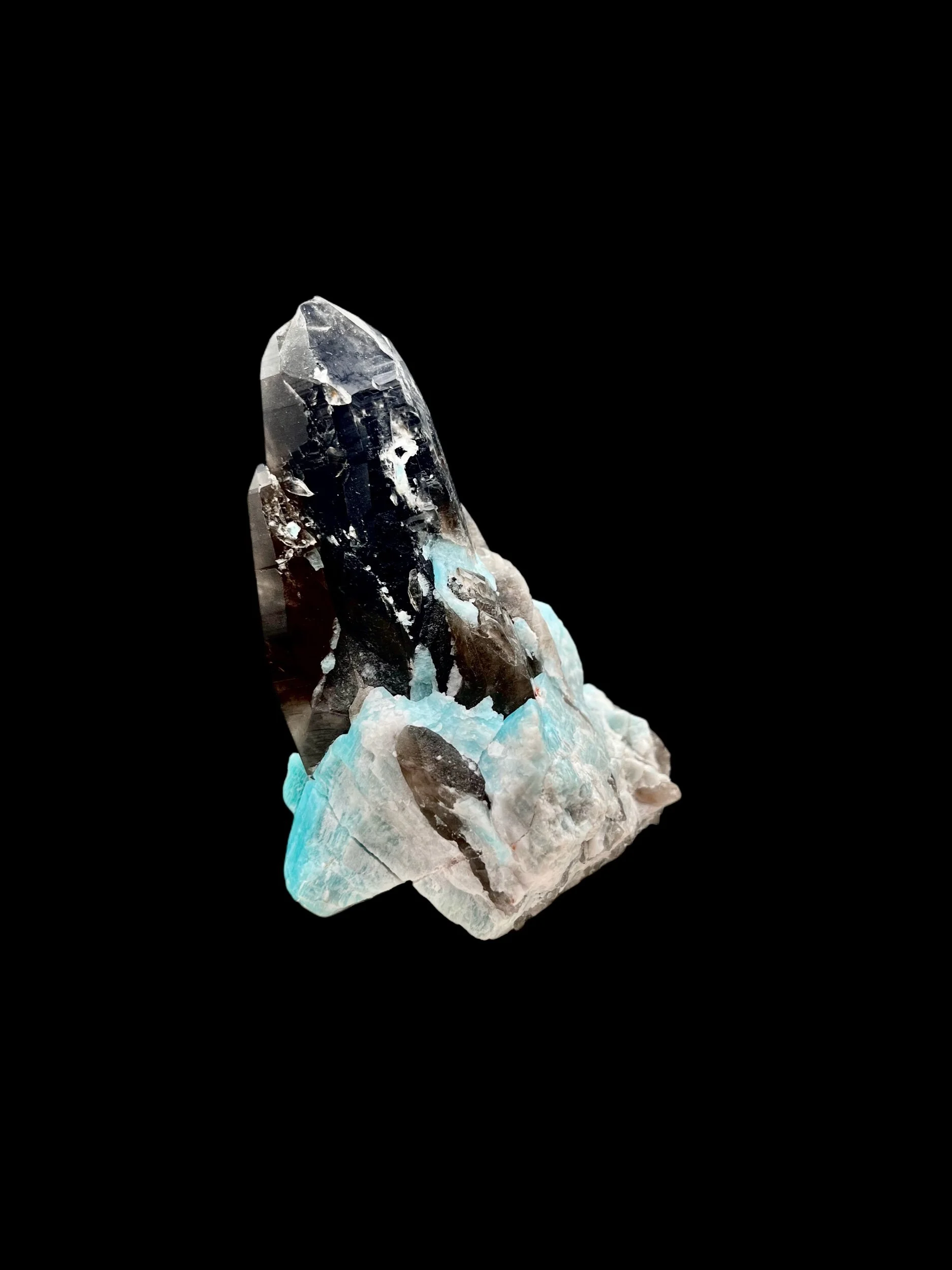 Collector mineral specimen amazonite smoky quartz pegmatite Colorado USA