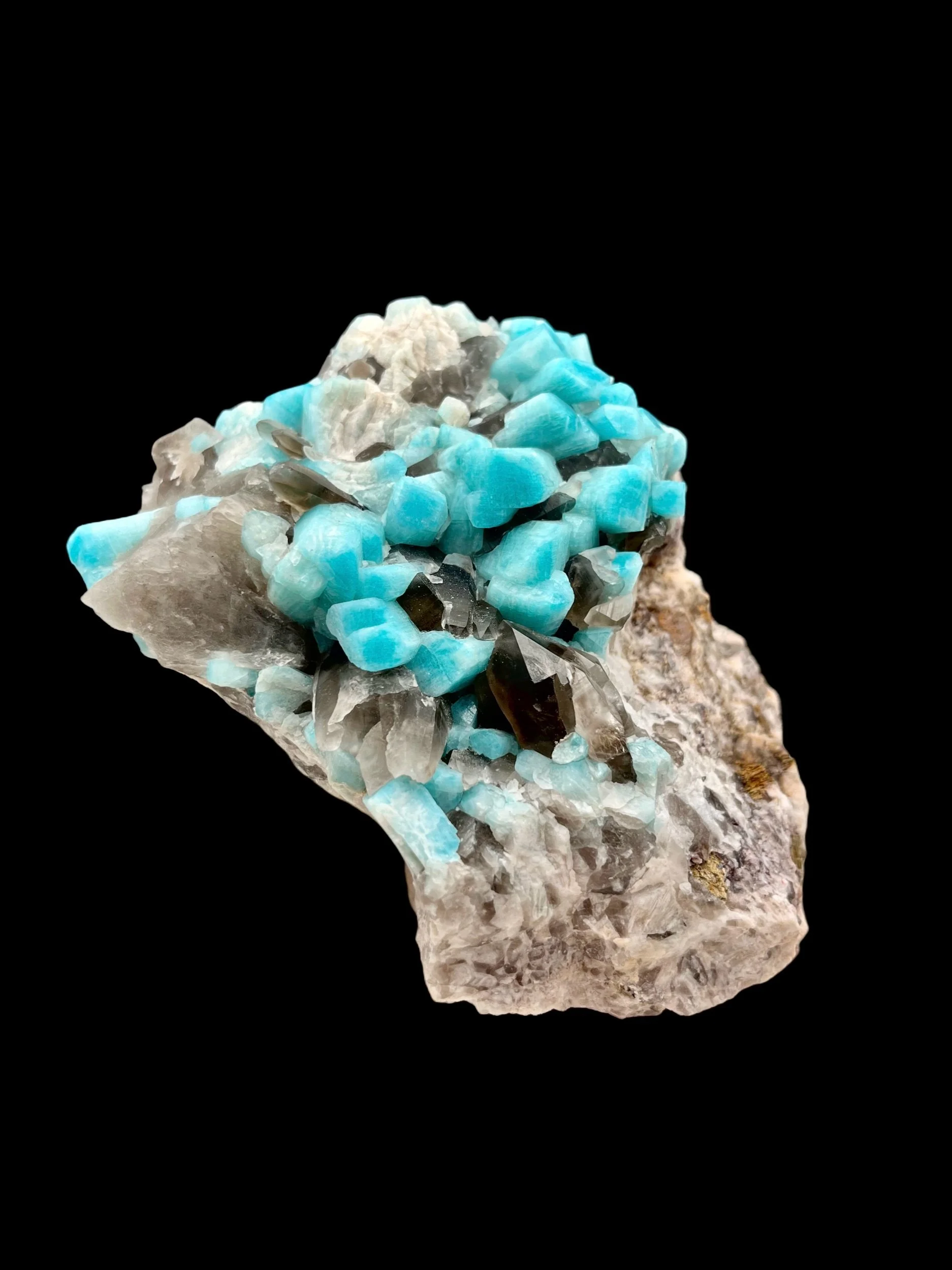 Large amazonite smoky quartz specimen Pikes Peak Colorado pegmatite