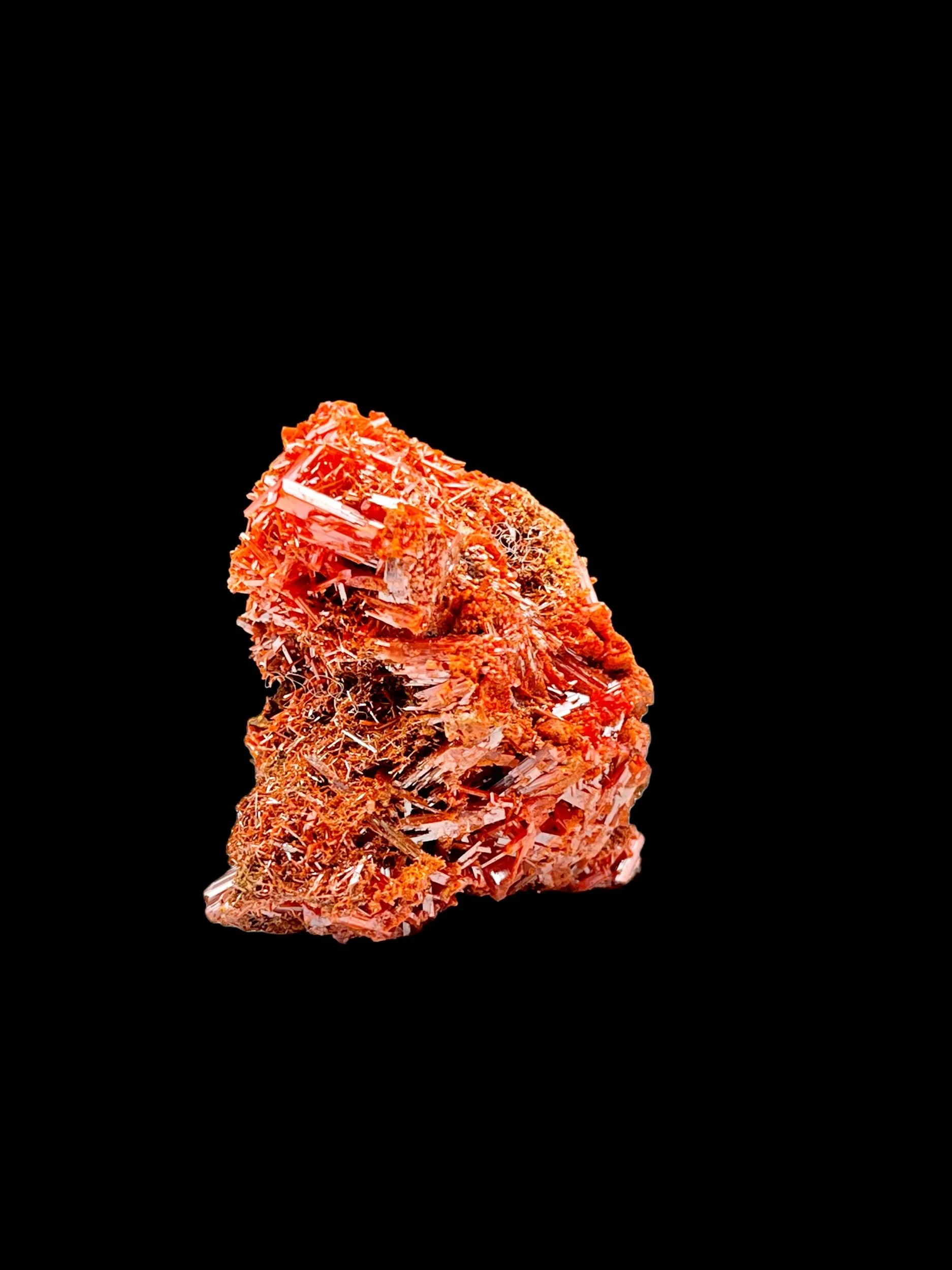 Crocoite Australia Red Lead Mine crystal lined pocket strong depth collector specimen