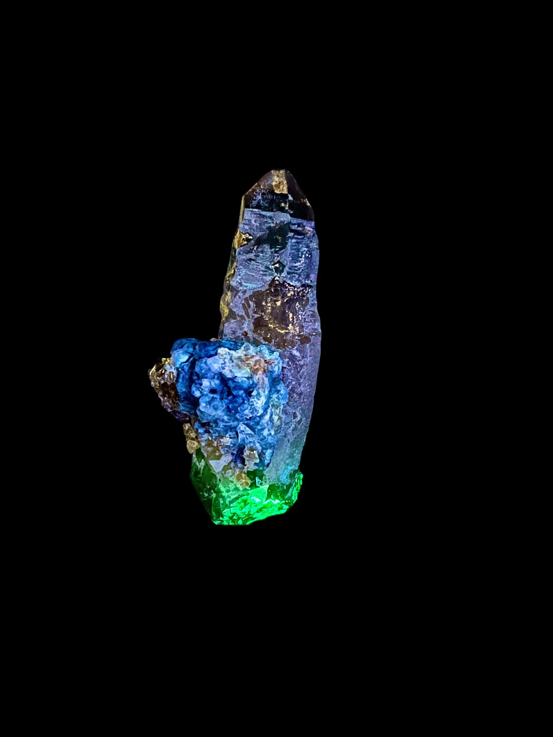 quartz tourmaline fluorite hyalite opal multi mineral Erongo Namibia cabinet specimen