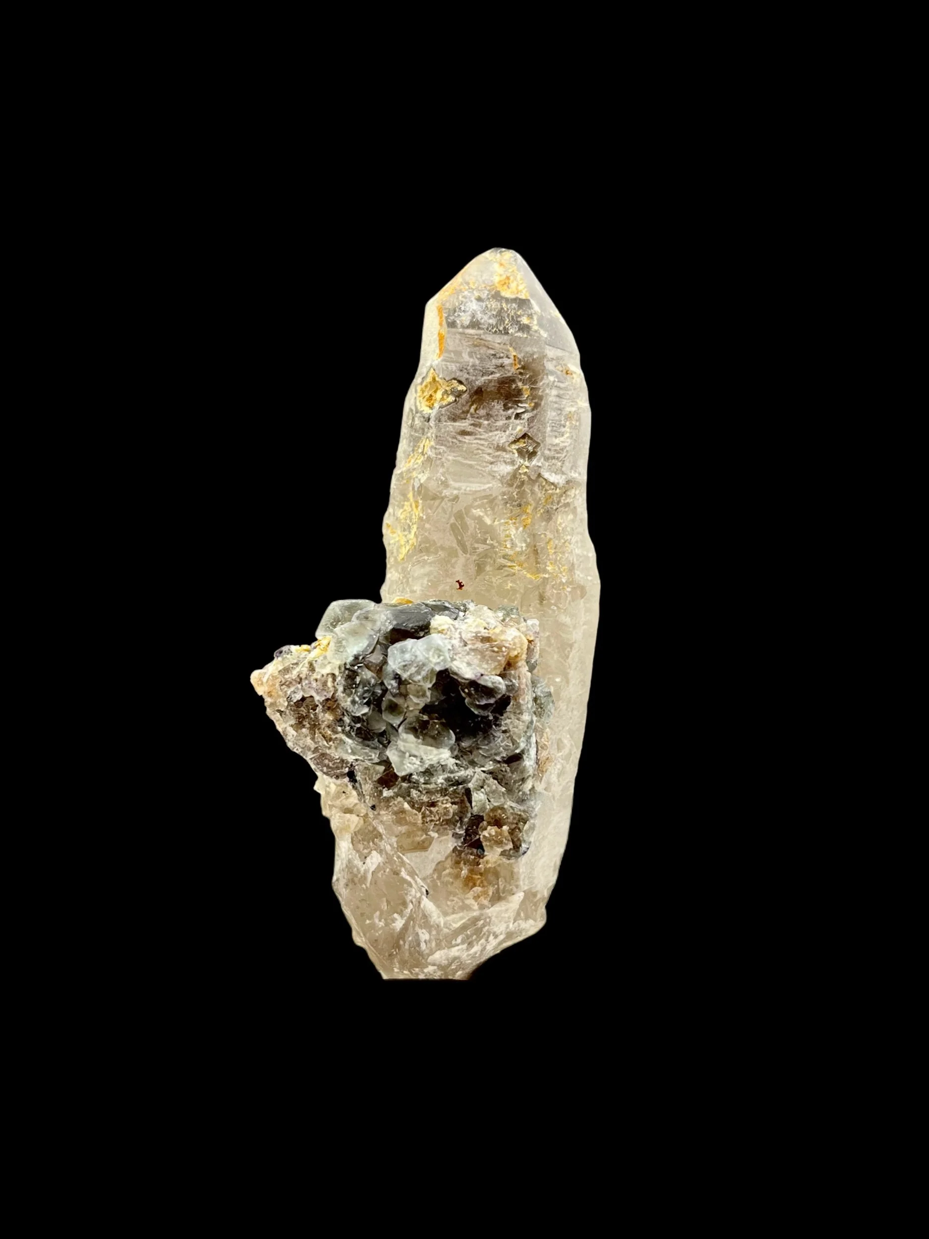 Namibia quartz point fluorite blue UV reaction hyalite opal green glow mineral specimen