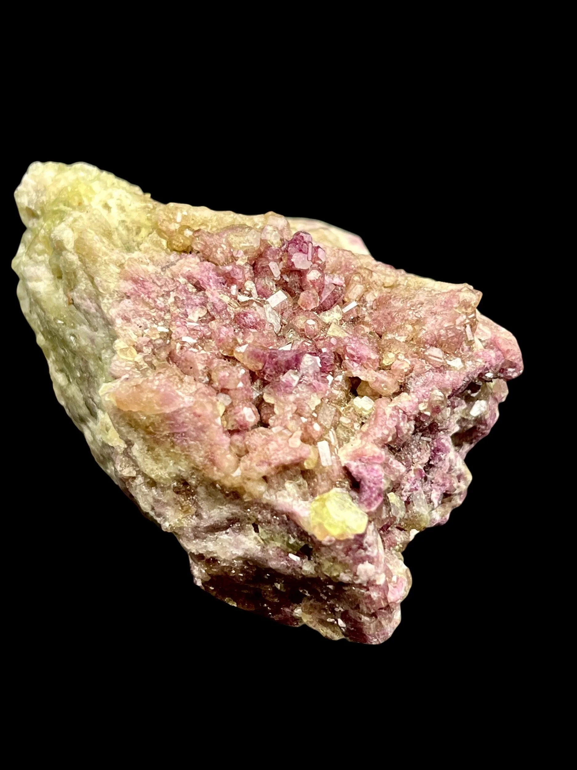 Pink Vesuvianite crystal specimen from Jeffrey Mine Quebec Canada