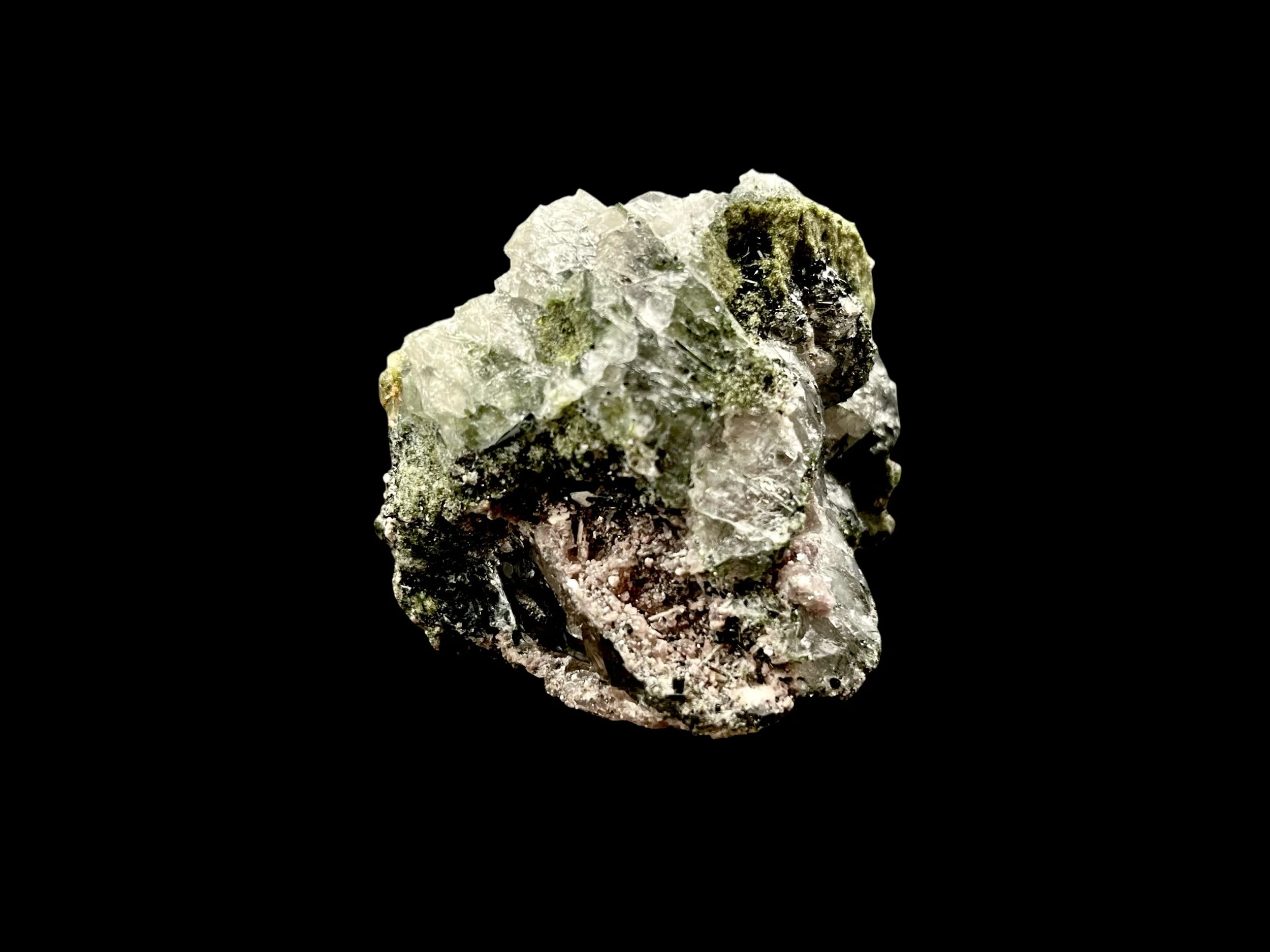 Quartz and tourmaline association specimen from Minas Gerais