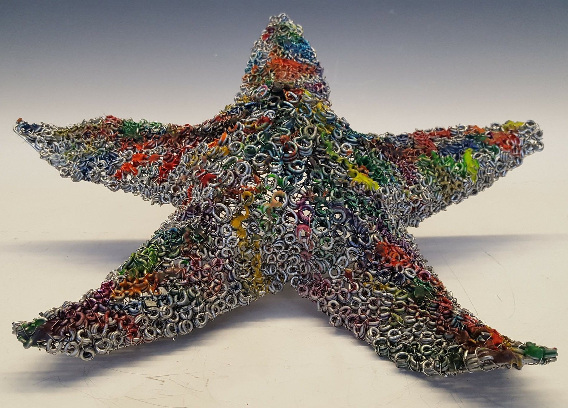 "Pollution Starfish" 2017
Wire, Crayons
13" tall x 13" wide x 5" tall