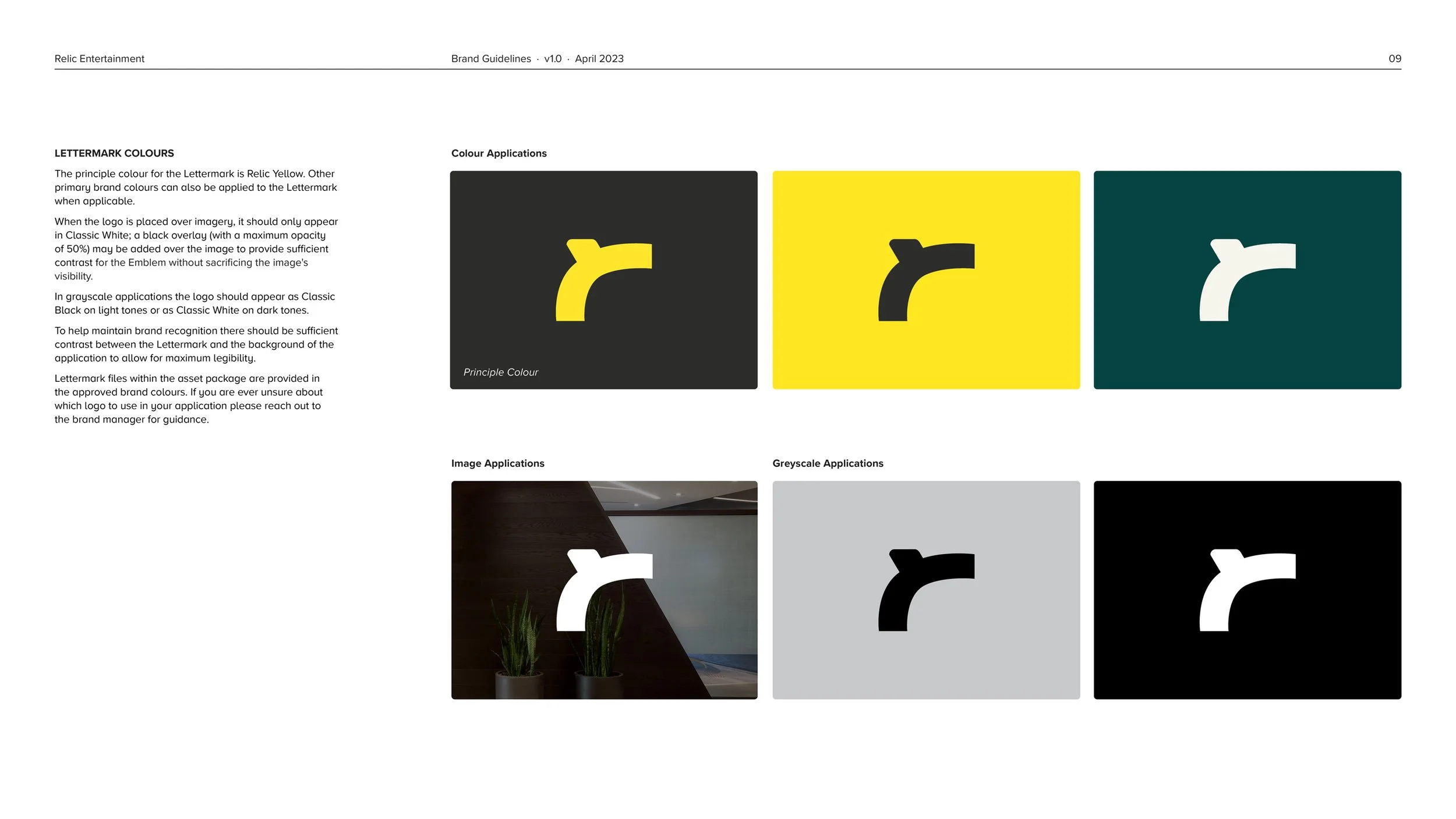 Brand Guidelines - Lettermark Colours