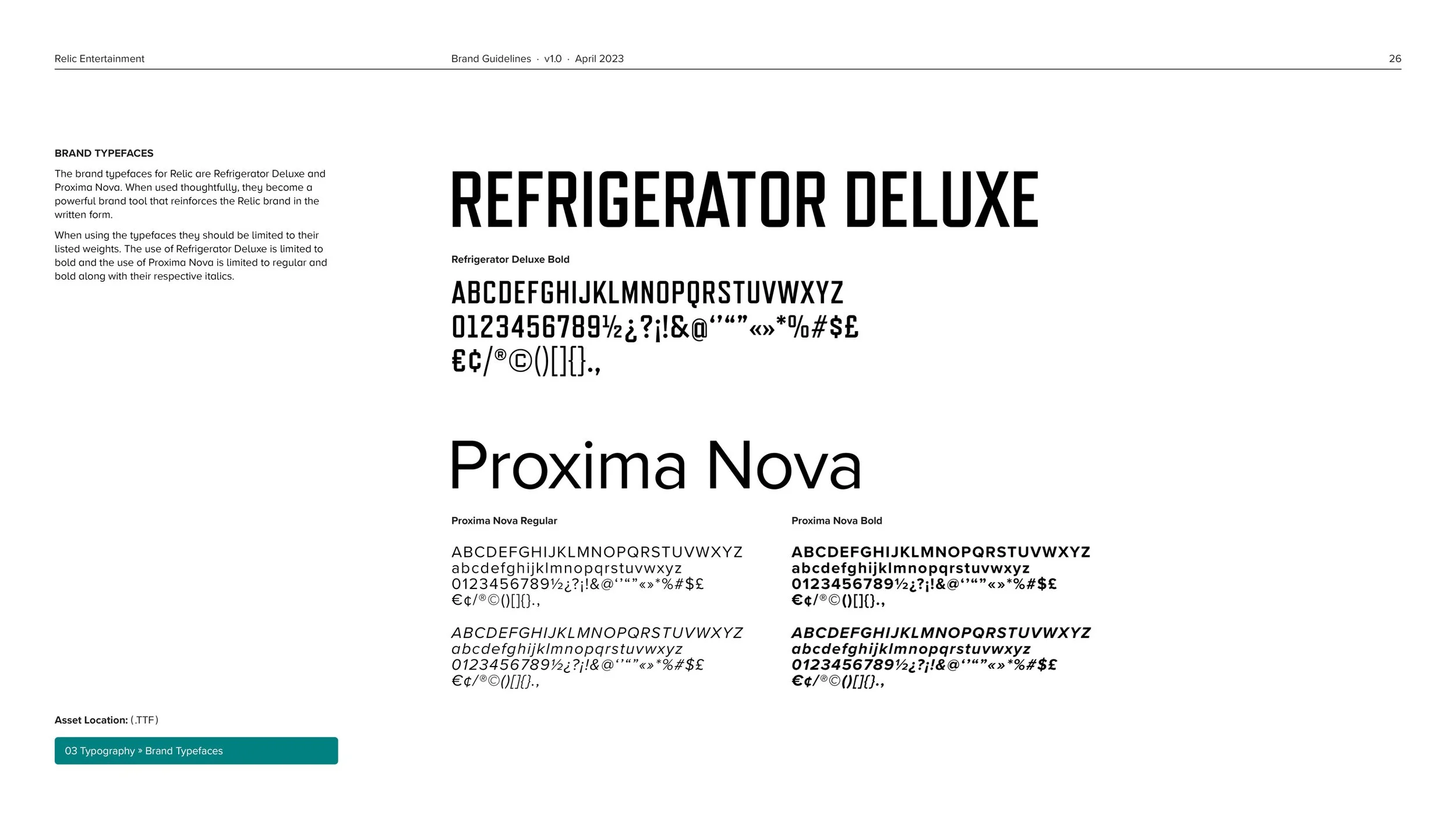 Brand Guidelines - Brand Typefaces