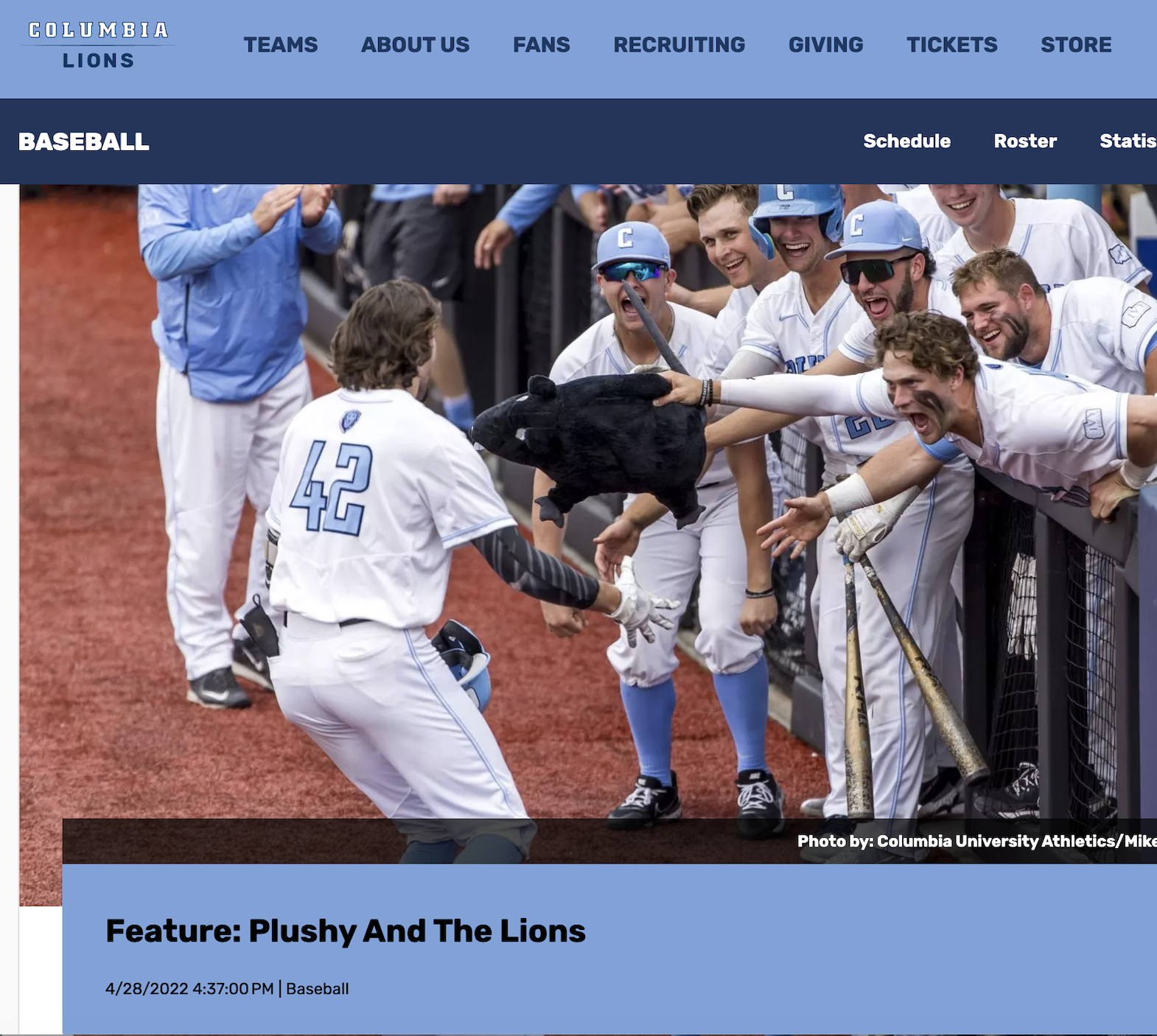 Columbia Athletics Feature