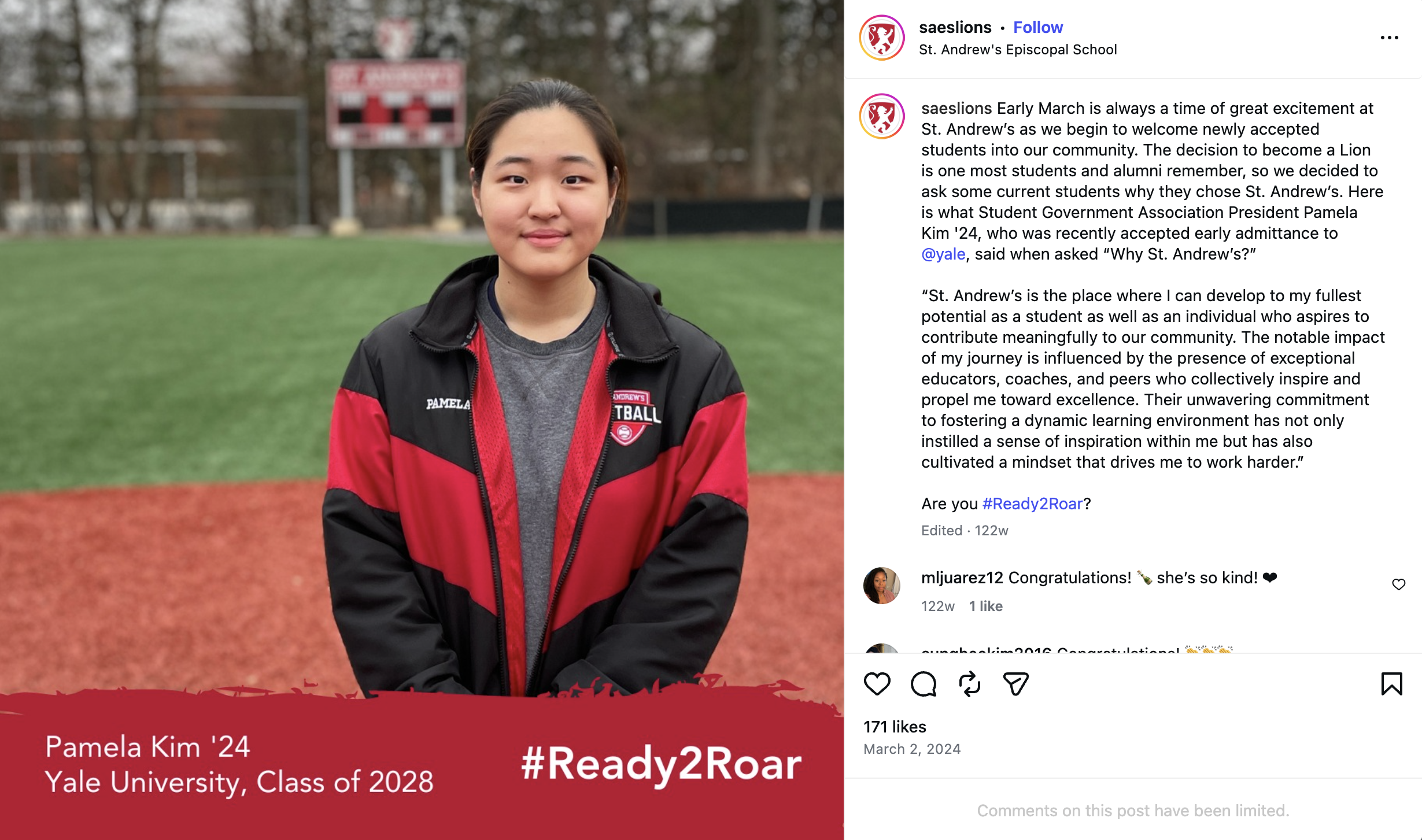 I implemented "Why St. Andrew's" as part of the school's admission campaign #Ready2Roar. Select students were asked to simply share why they chose to go to St, Andrew's.