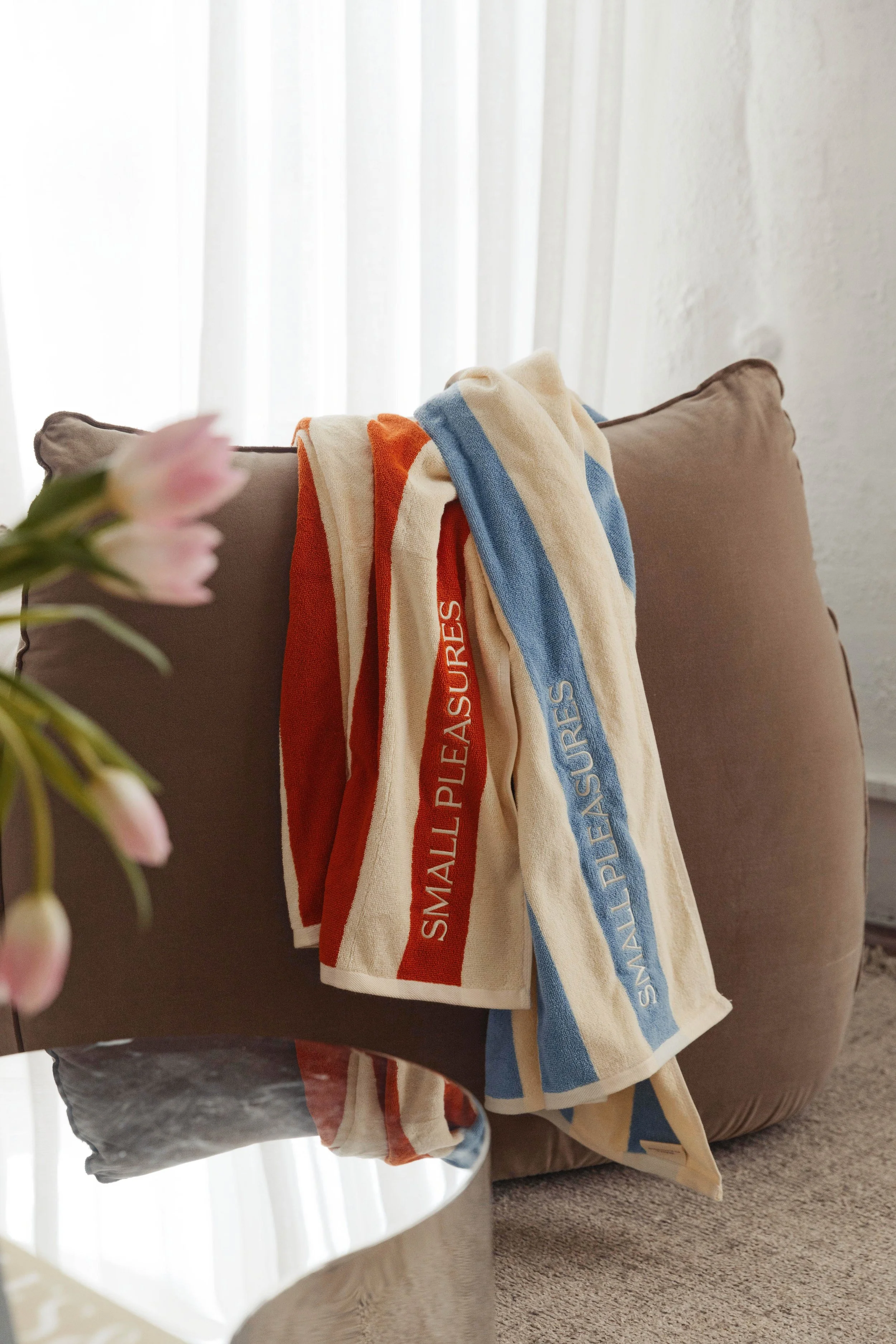 Small Pleasures Blue Cotton Beach Towel