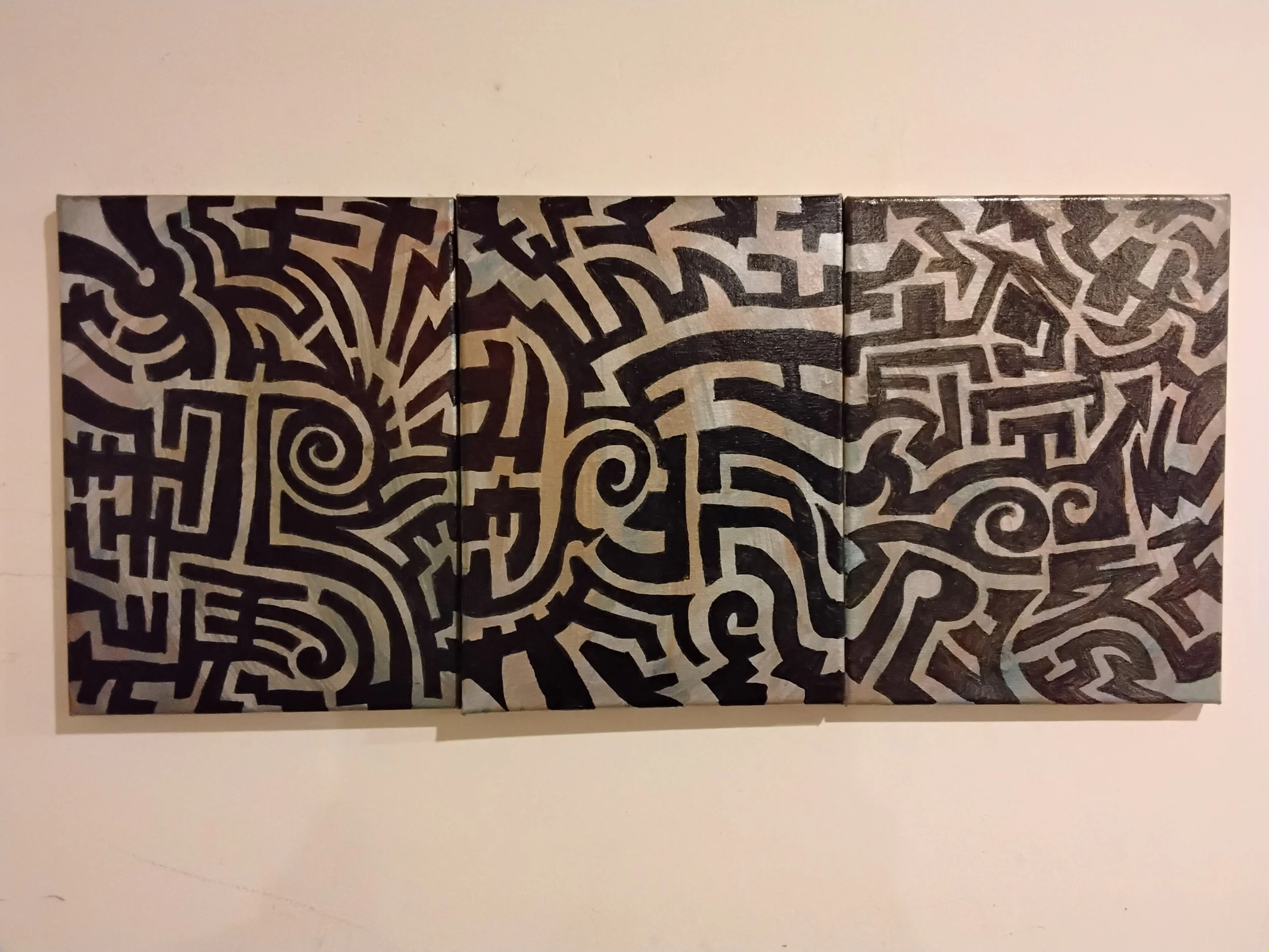Art in Motion 1/3 These three paintings can be arranged any way to create different image arrangements. 